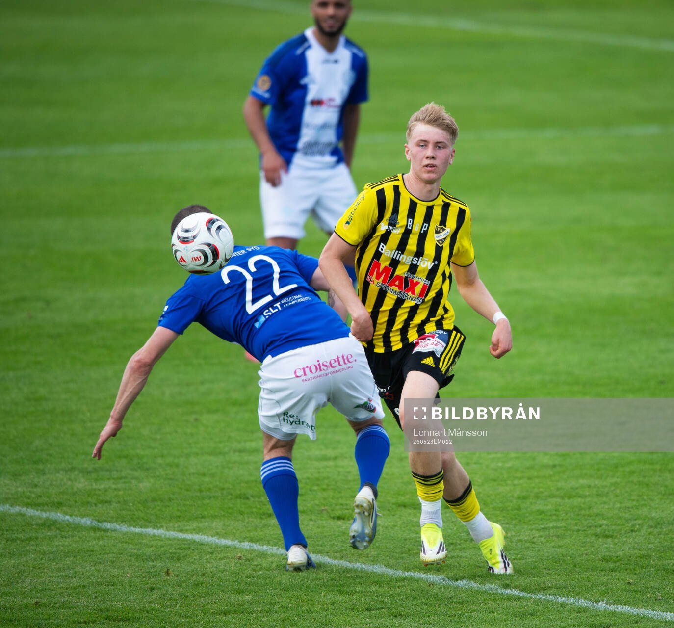 IFK Hässleholms Axel Nilsson i matchen i division 3 mellan