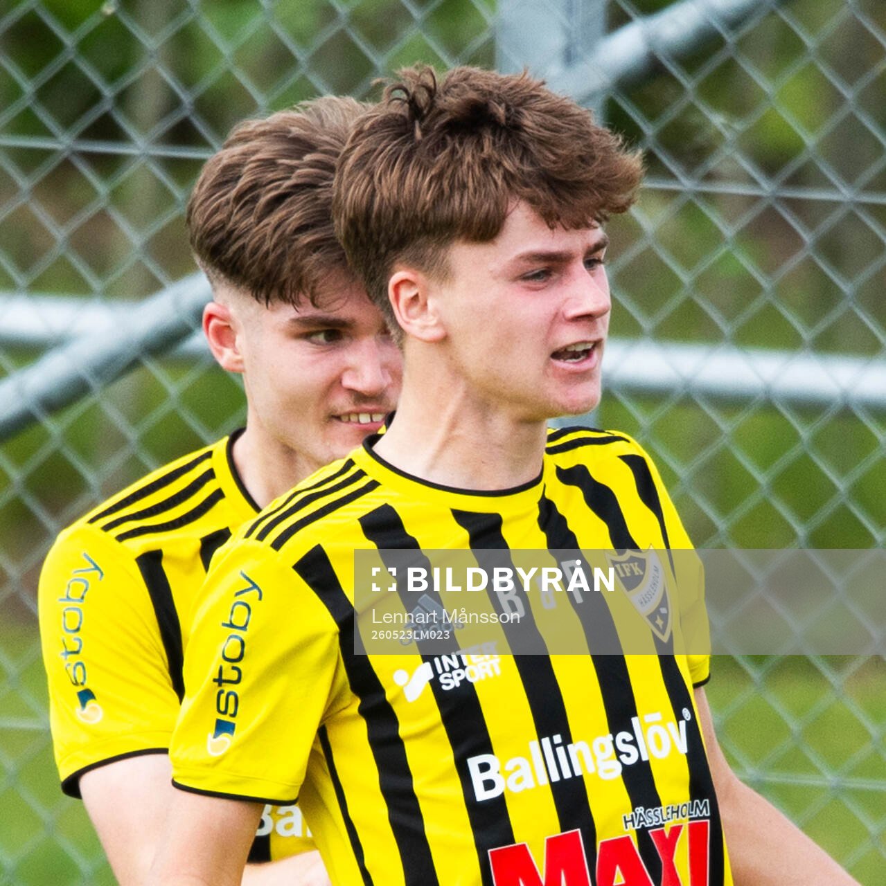 IFK Hässleholms Neo Jakobsson jublar över sitt 1-1 och