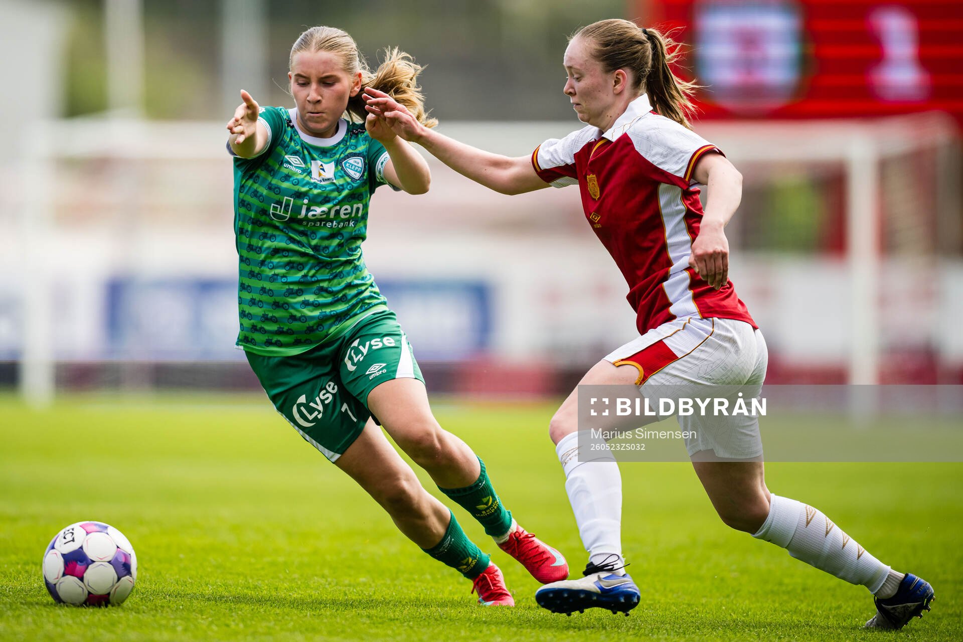 Nora Berland of Klepp and Karina Fløysvik Hæåk of Bryne
