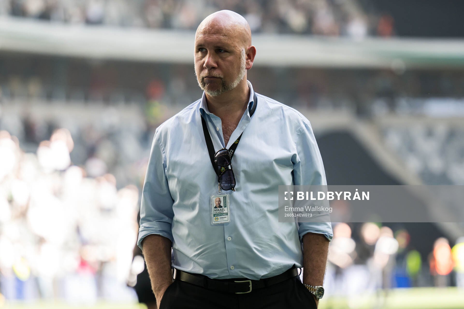 Hammarbys sportchef Mikael Hjelmberg deppar