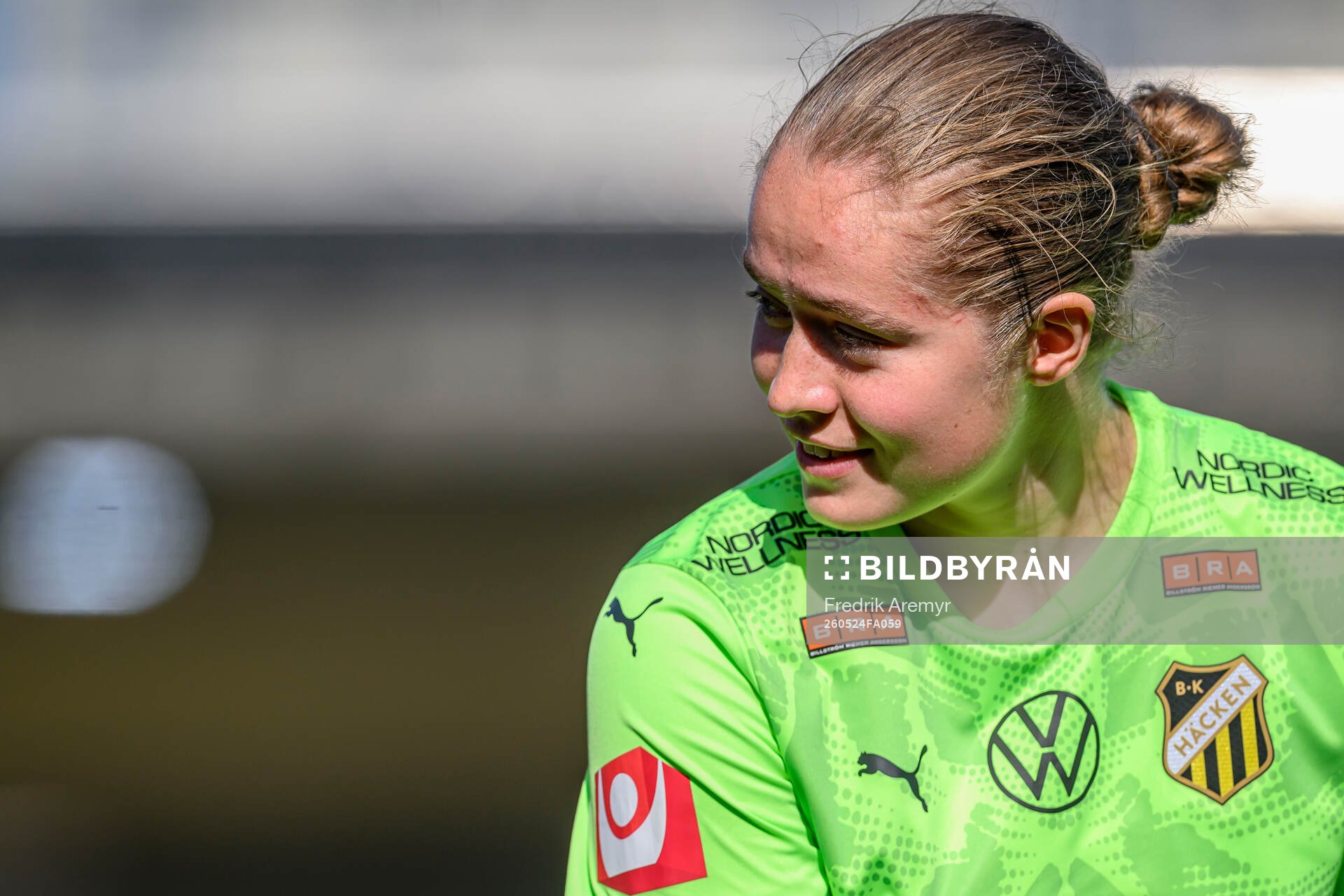 Häckens målvakt Fanney Inga Birkisdottir jublar