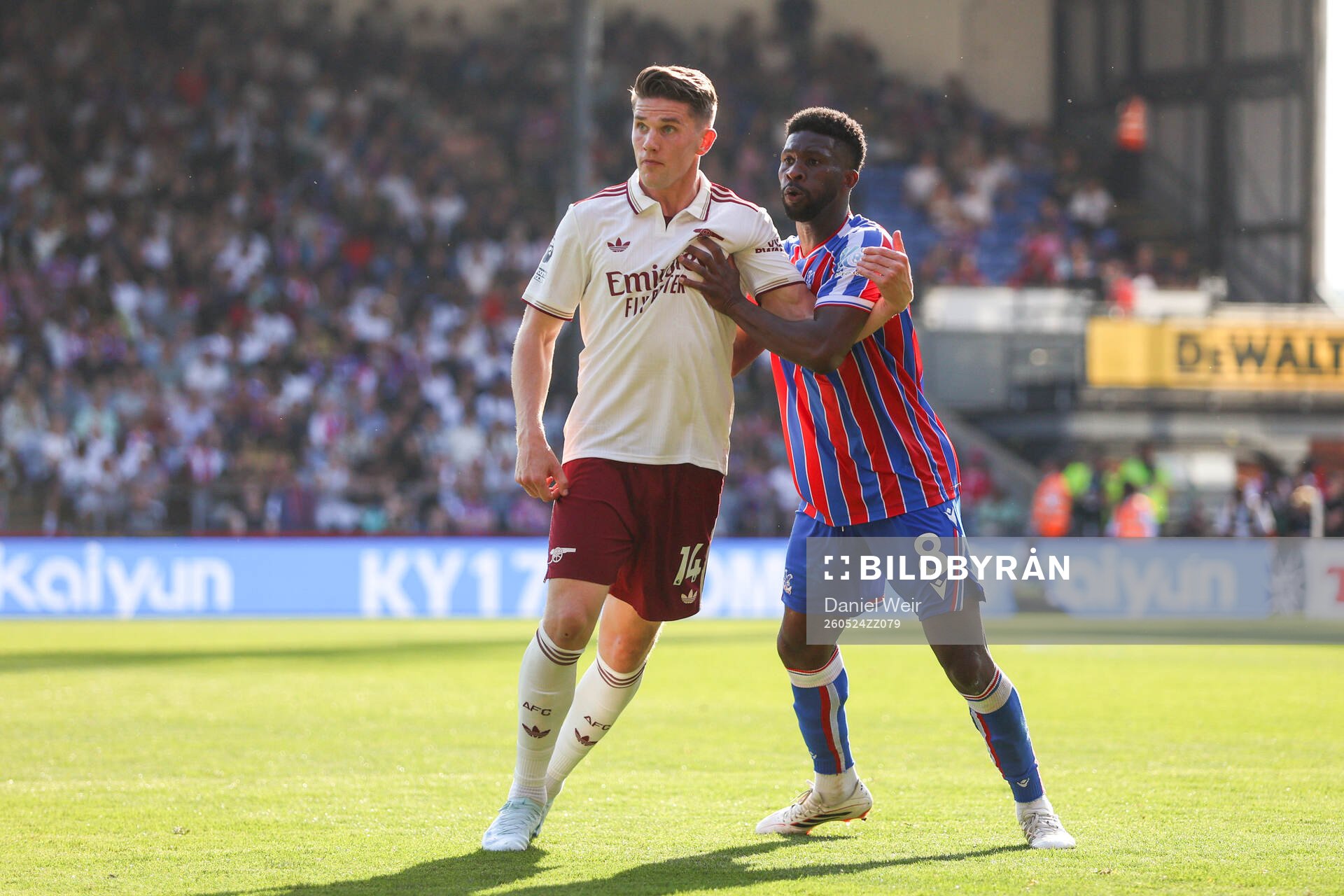 Viktor Gyökeres of Arsenal and Jefferson Lerma of Crystal