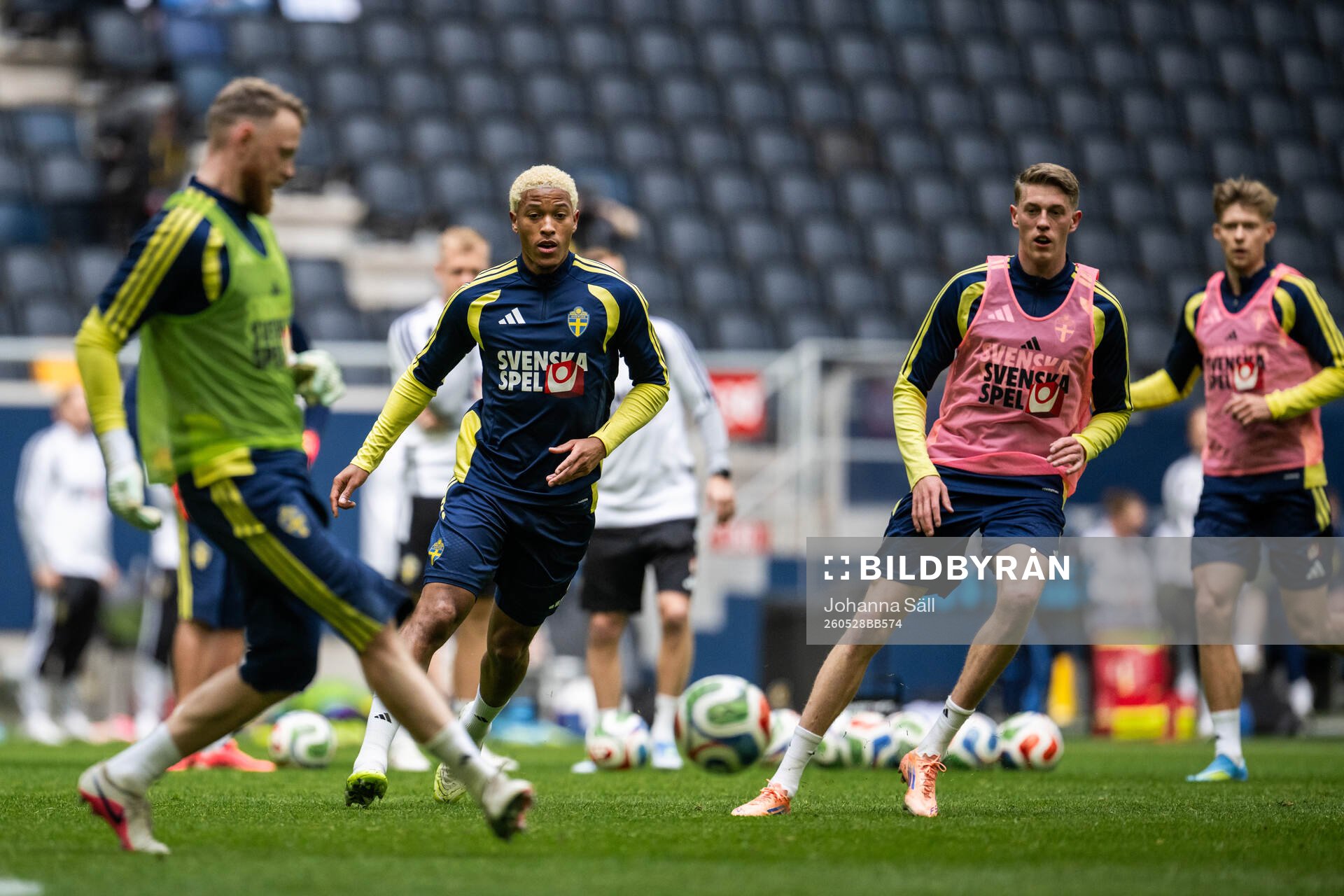 Mikael Marqués of Djurgården football team at a training