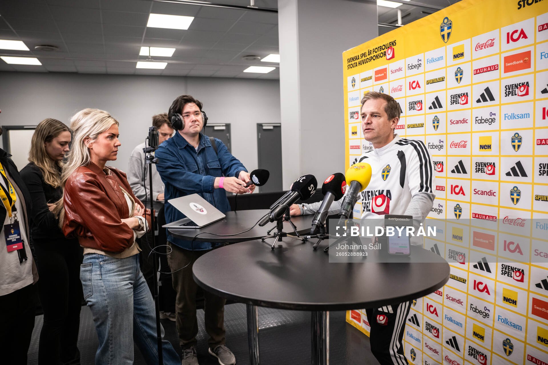 Team doctor Jonas Werner of the Swedish national football