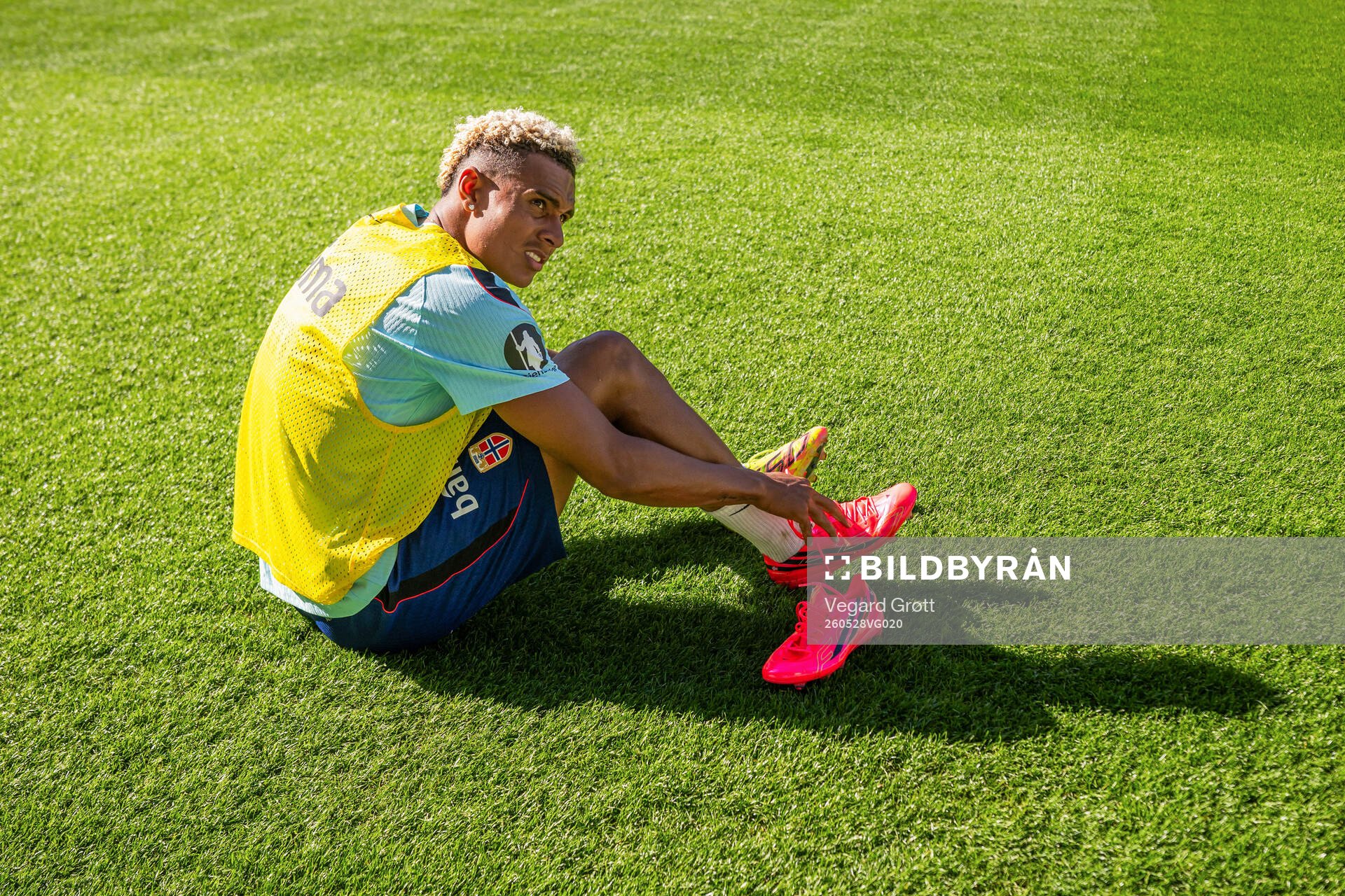 Antonio Nusa of the Norwegian national football team