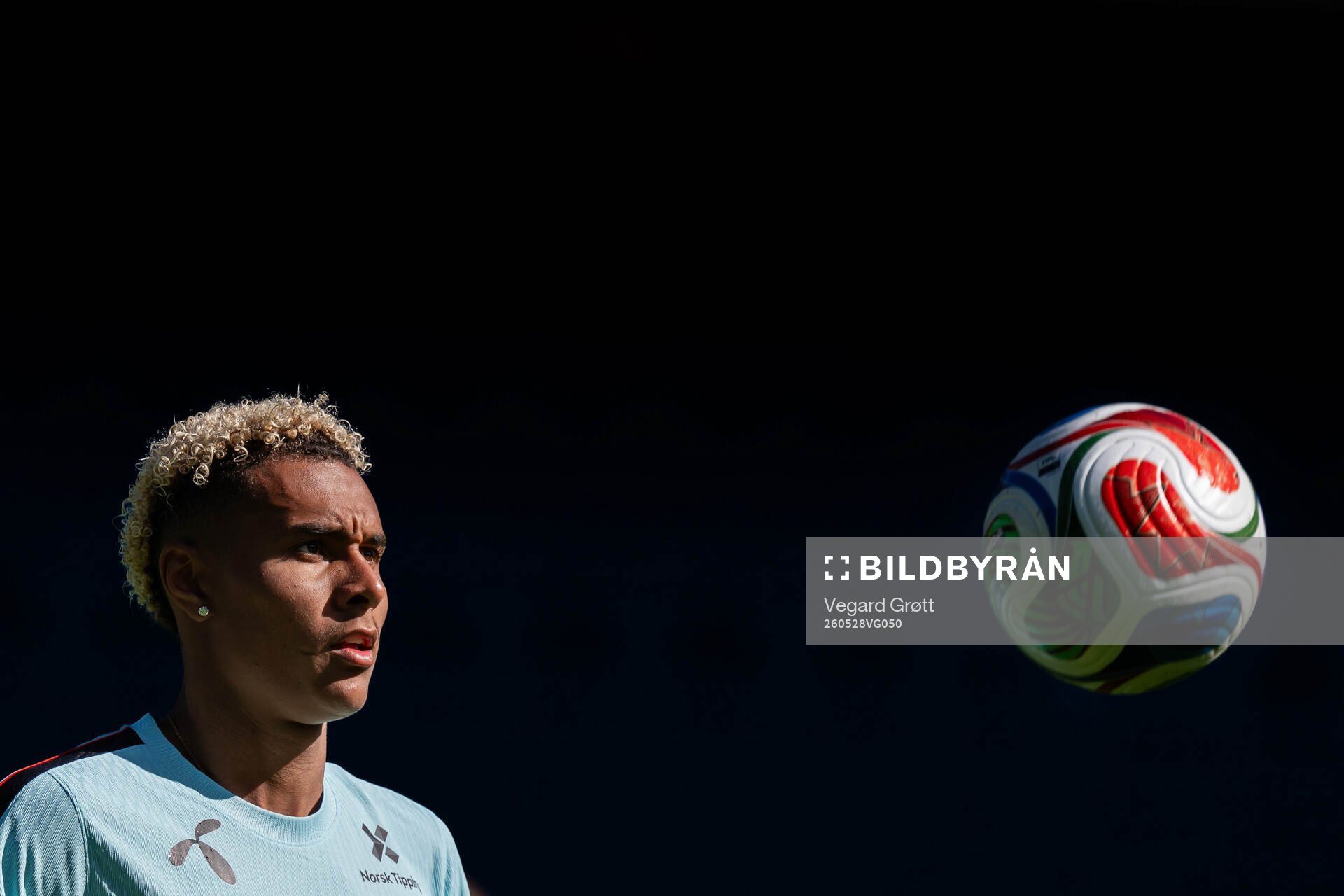 Antonio Nusa of the Norwegian national football team