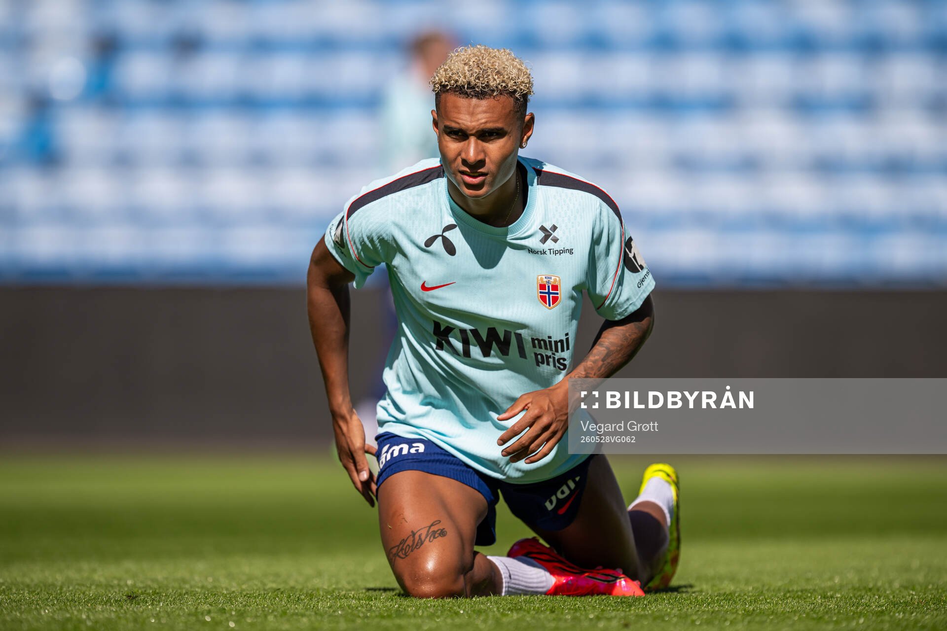 Antonio Nusa of the Norwegian national football team