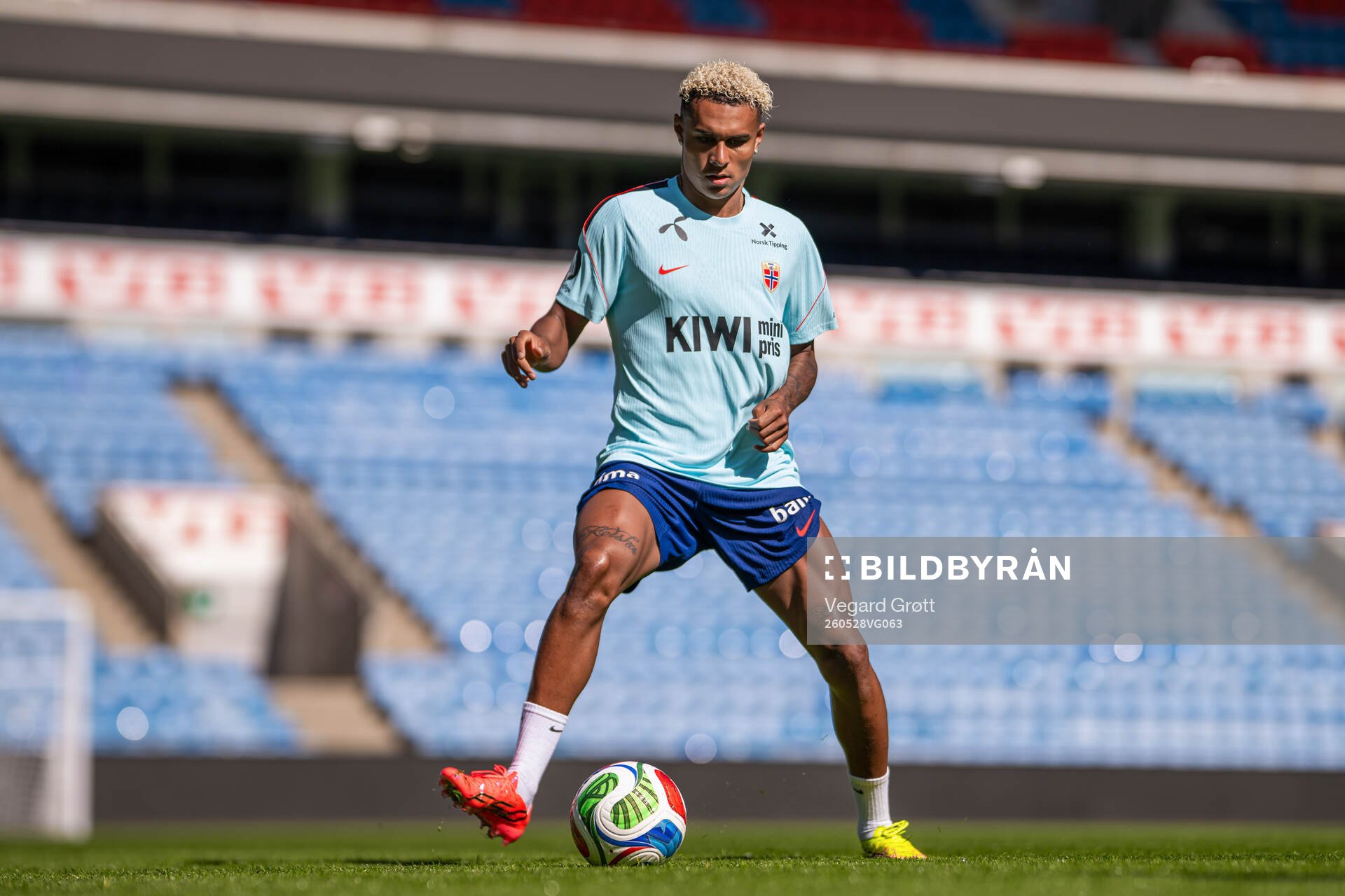 Antonio Nusa of the Norwegian national football team