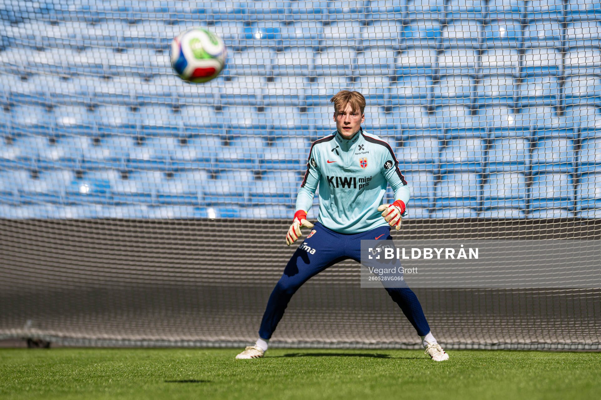 Goalkeeper Sander Tangvik of the Norwegian national