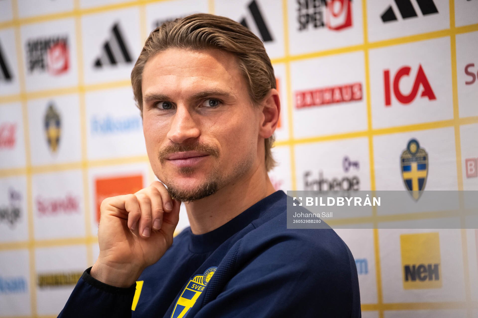 Carl Starfelt of the Swedish national football team