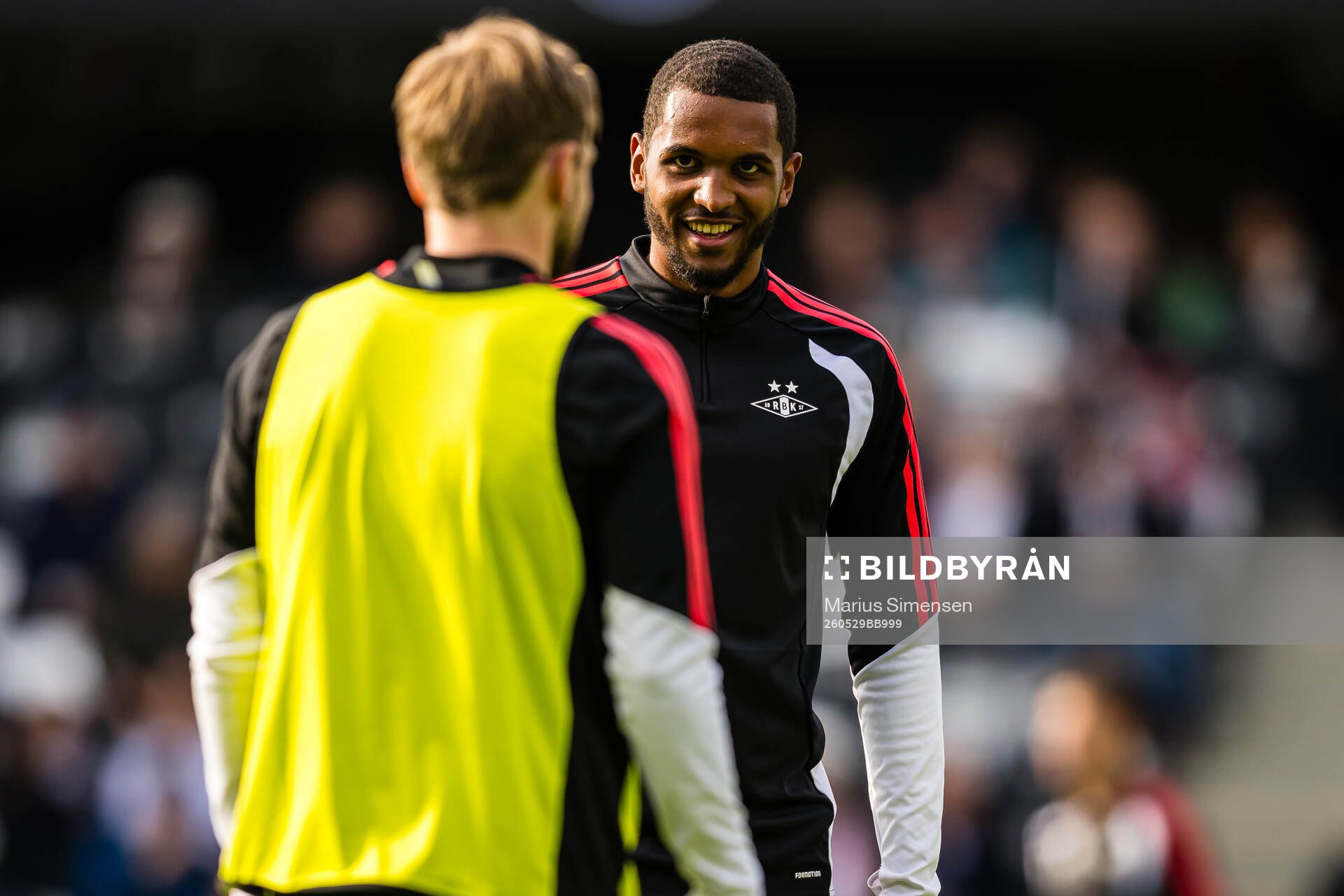 Mikkel Konradsen Ceide of Rosenborg warms up