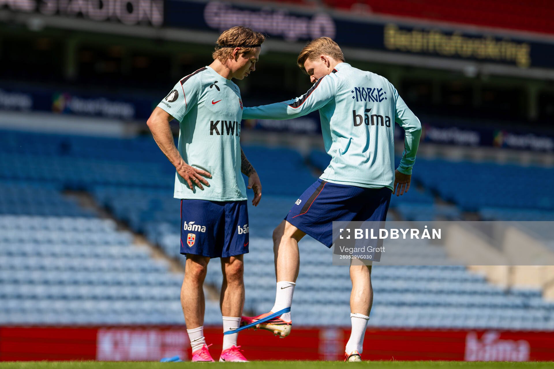 Patrick Berg and Jens Petter Hauge of the Norwegian