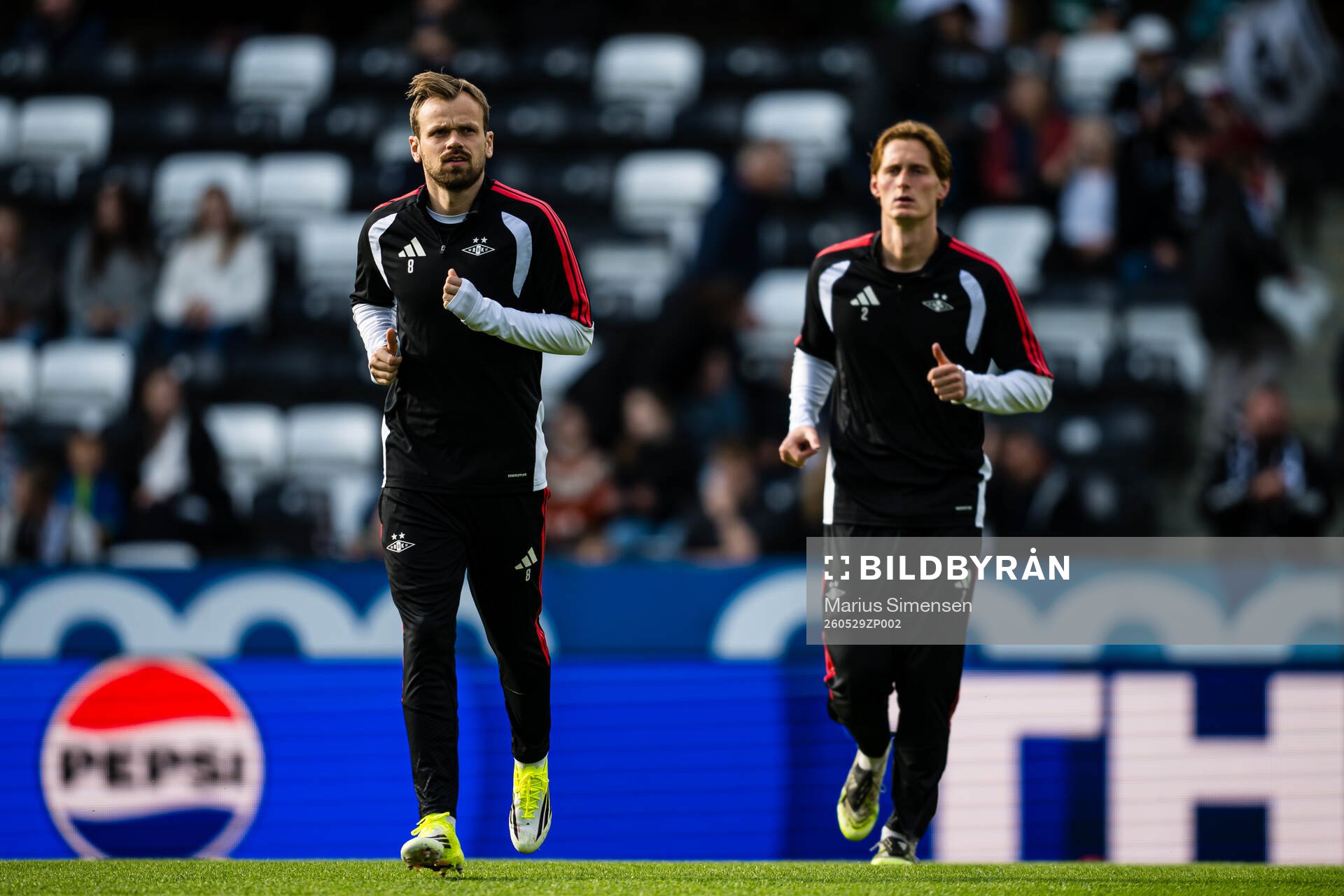 Iver Fossum of Rosenborg warms up