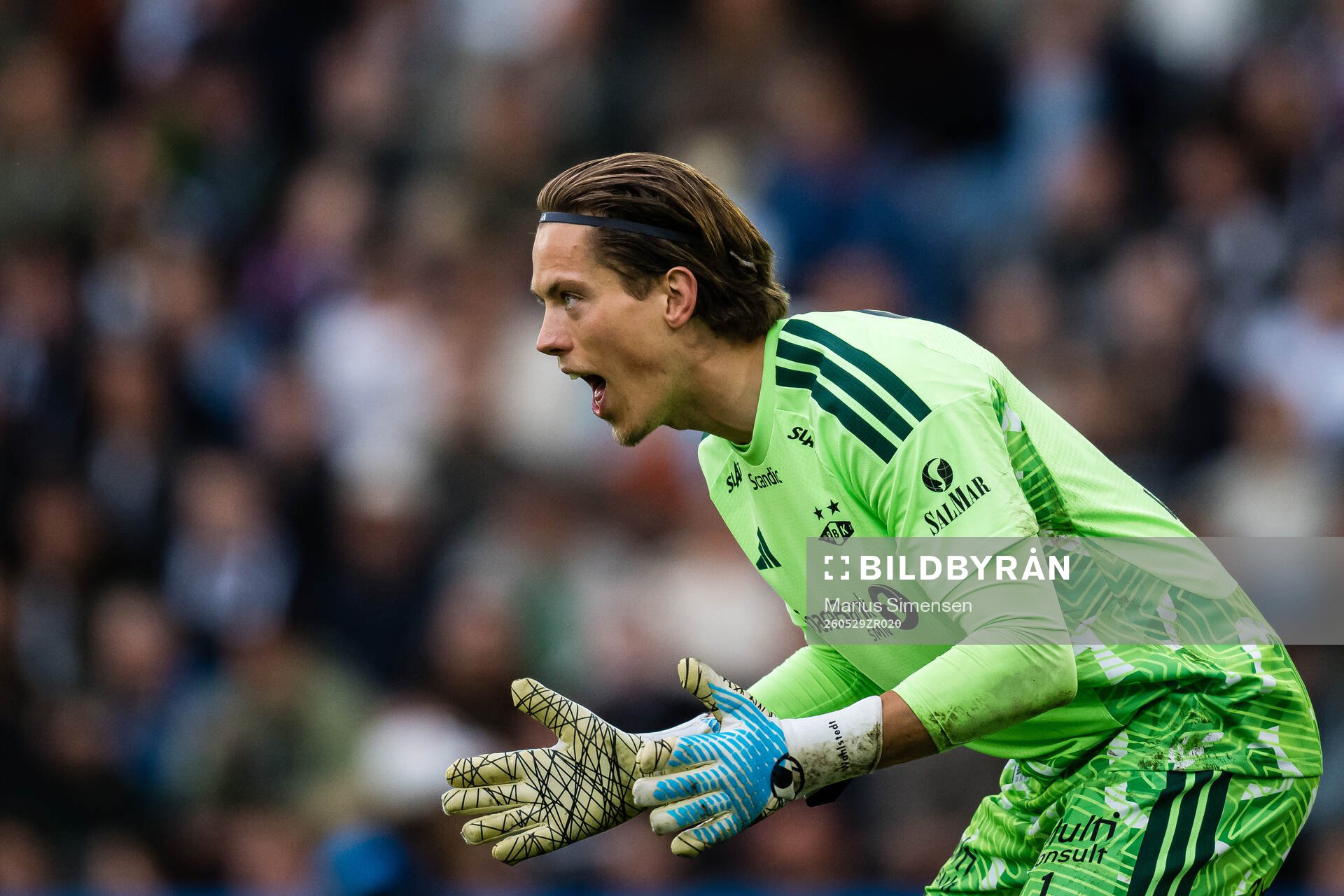 Goalkeeper Leopold Wahlstedt of Rosenborg