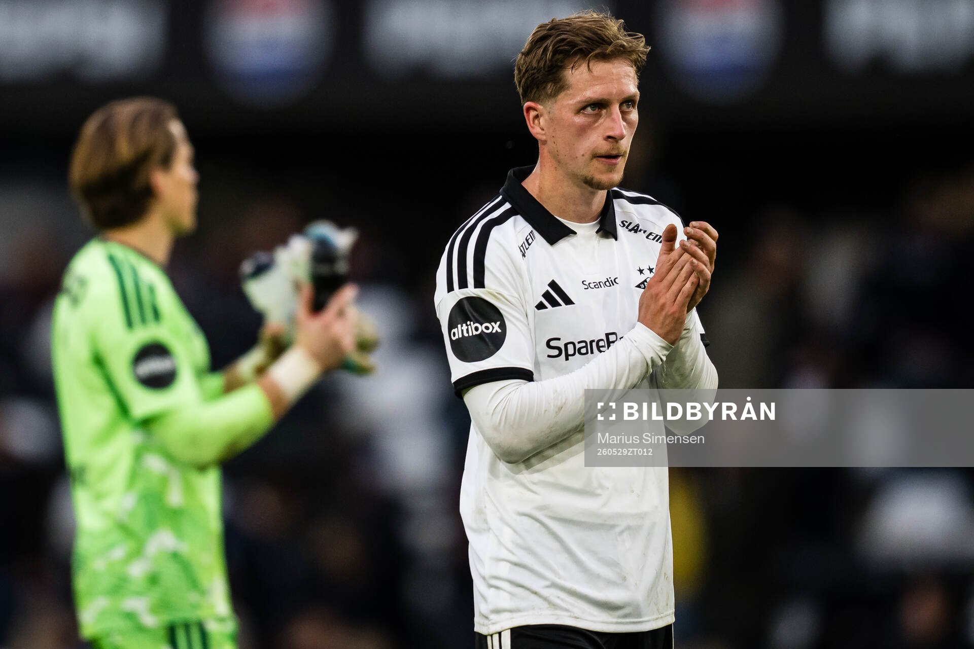 Simen Bolkan Nordli of Rosenborg looks dejected