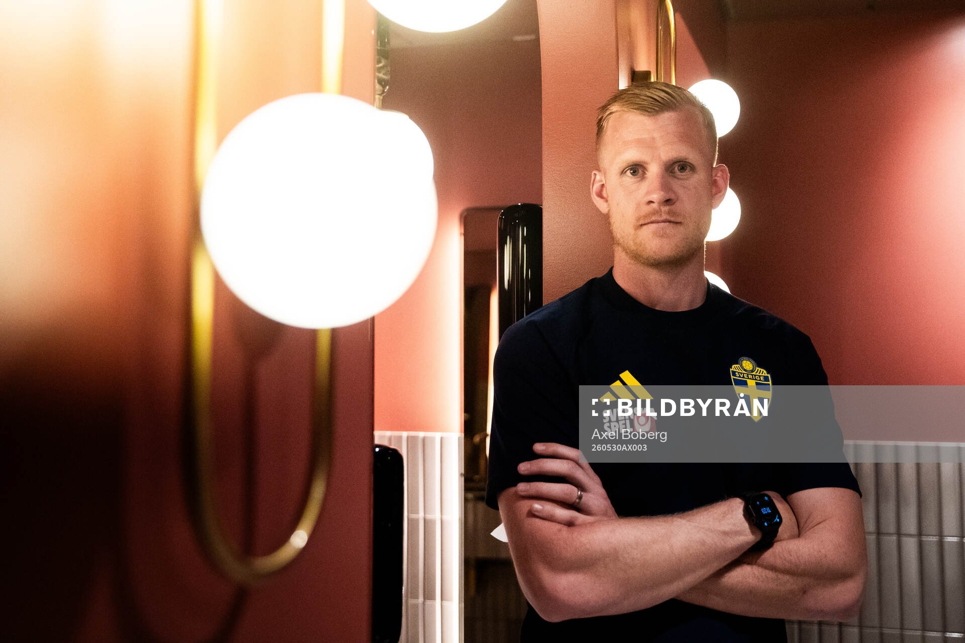 Goalkeeper coach Linus Kandolin of the Swedish national