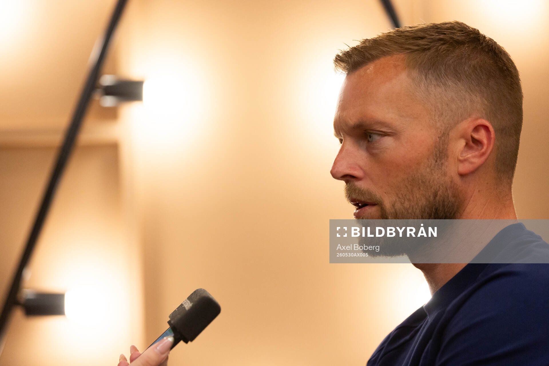 Assistant coach Sebastian Larsson of the Swedish national