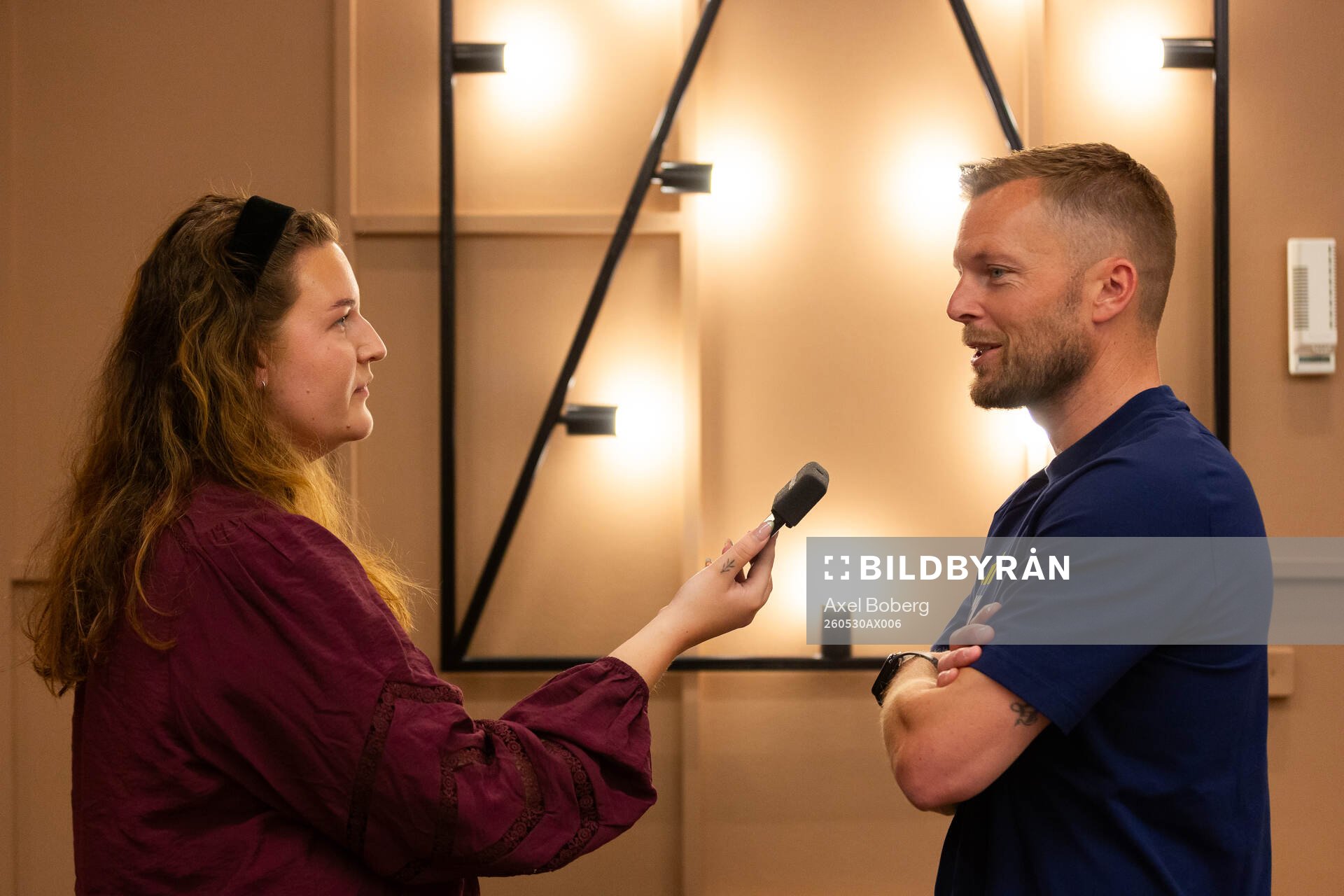 Assistant coach Sebastian Larsson of the Swedish national