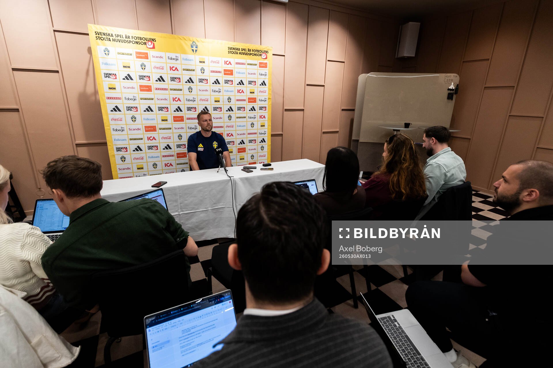Assistant coach Sebastian Larsson of the Swedish national