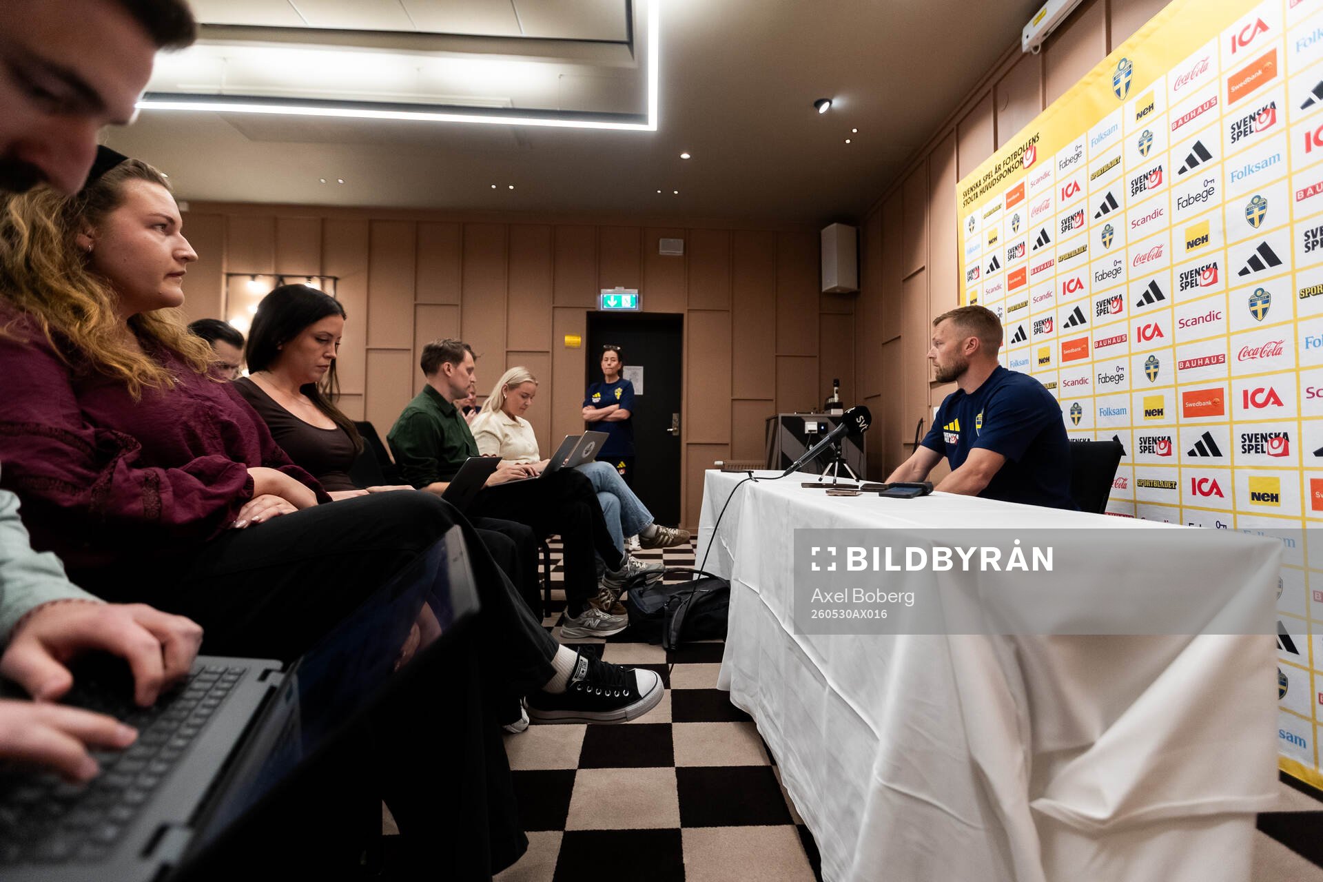 Assistant coach Sebastian Larsson of the Swedish national