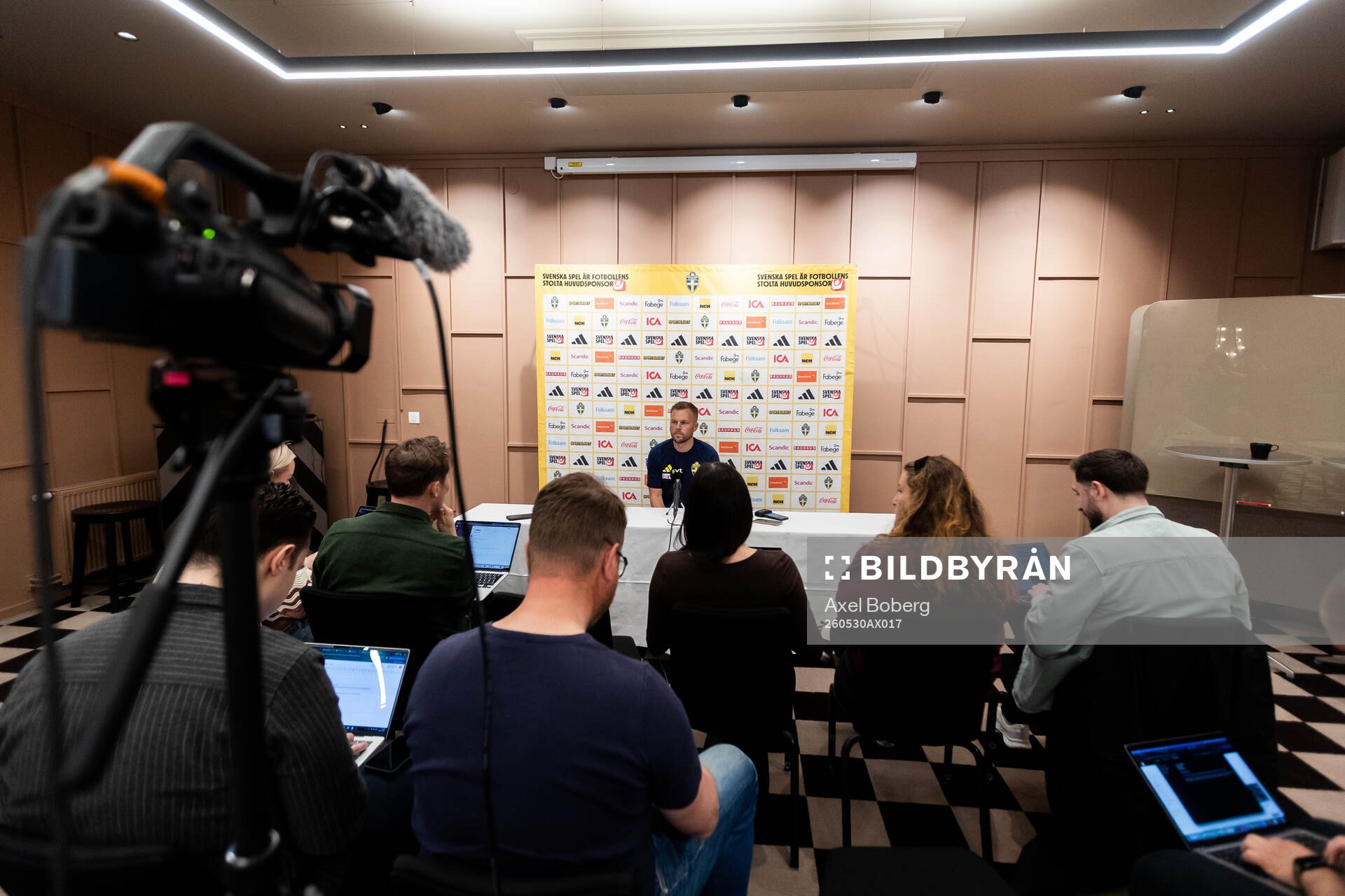 Assistant coach Sebastian Larsson of the Swedish national