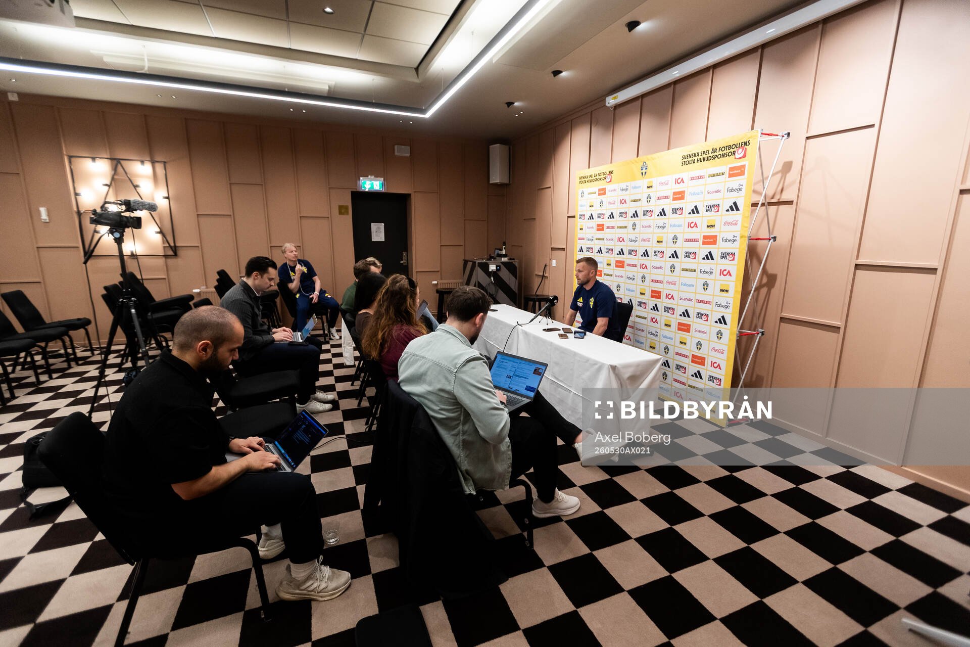 Assistant coach Sebastian Larsson of the Swedish national