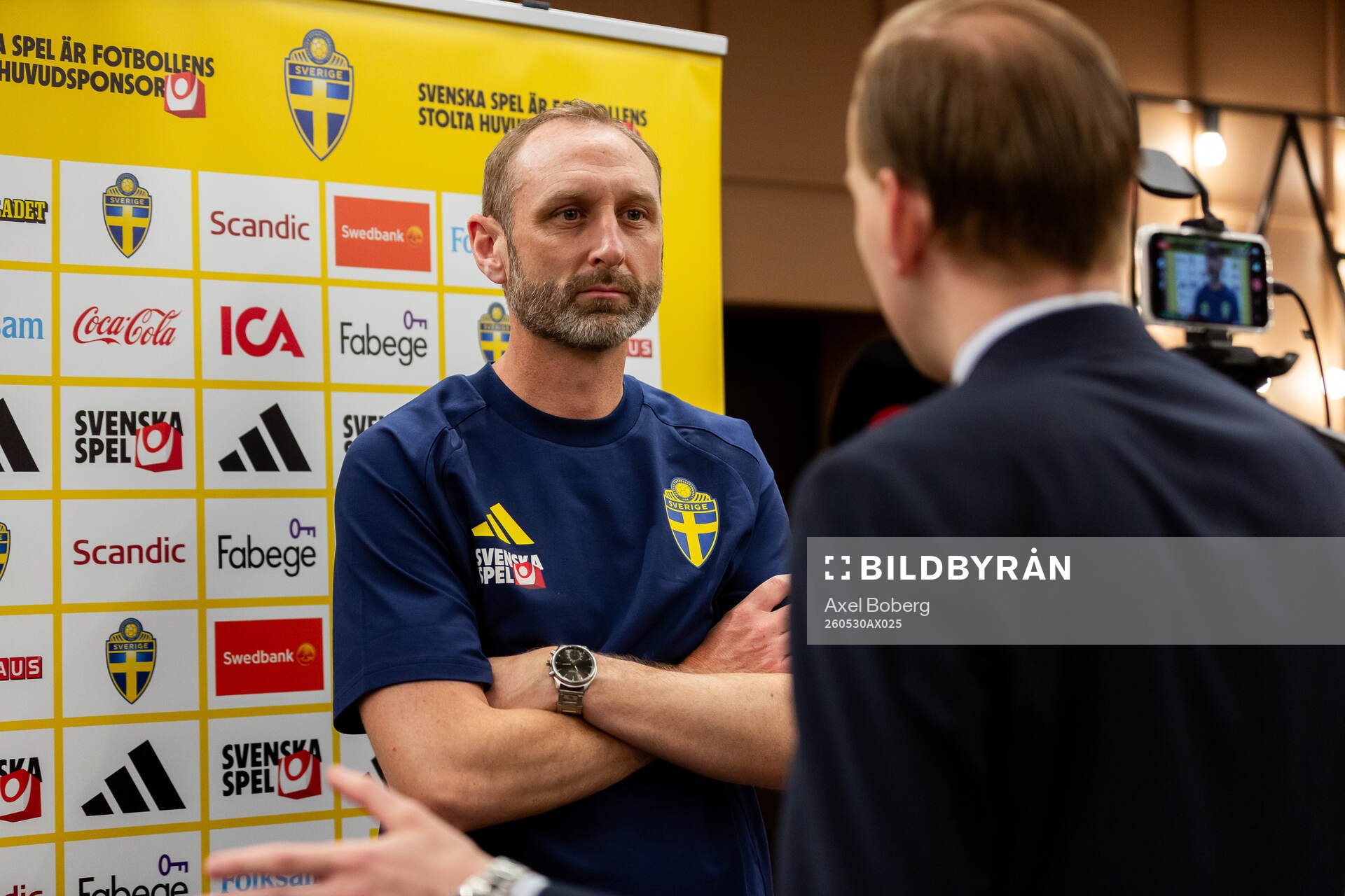 Assistant coach Andreas Georgson of the Swedish national