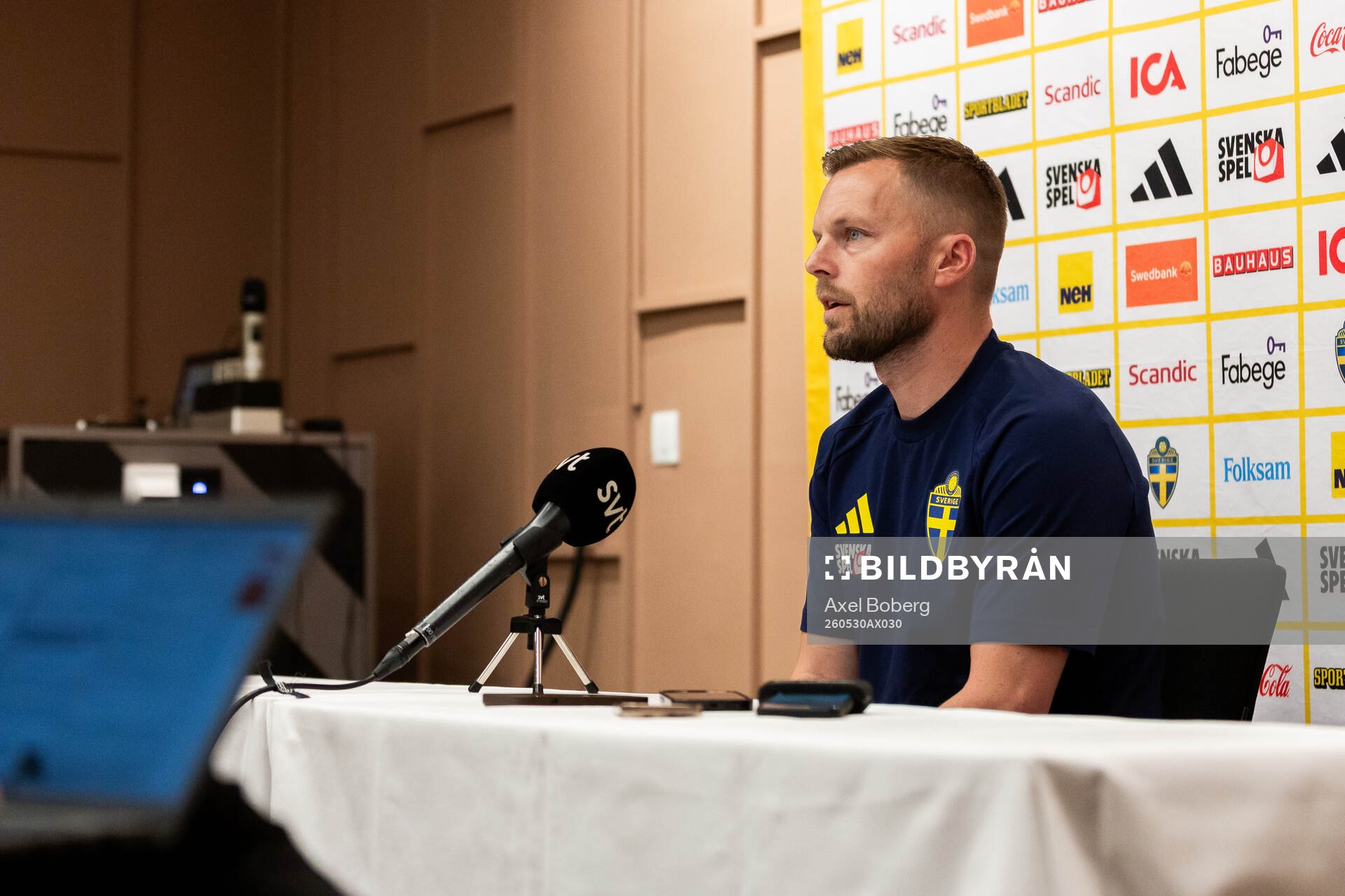 Assistant coach Sebastian Larsson of the Swedish national