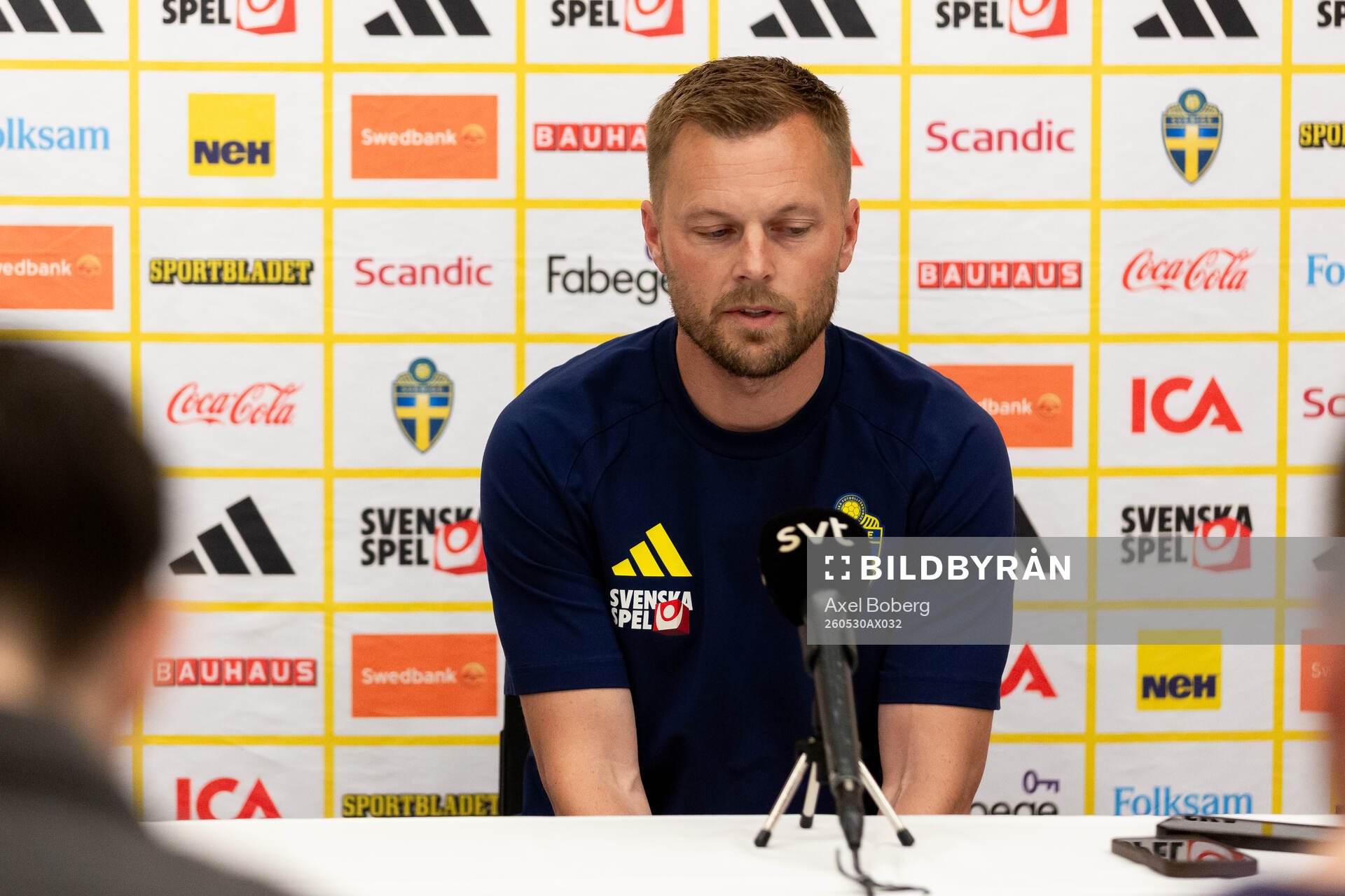 Assistant coach Sebastian Larsson of the Swedish national
