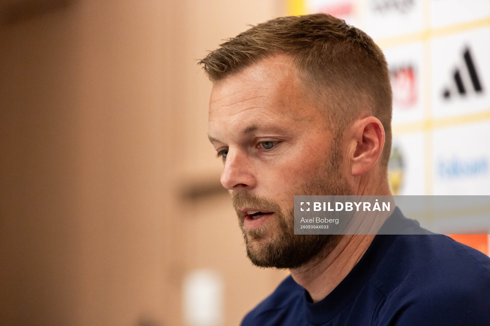 Assistant coach Sebastian Larsson of the Swedish national