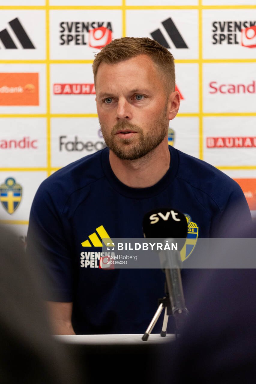 Assistant coach Sebastian Larsson of the Swedish national