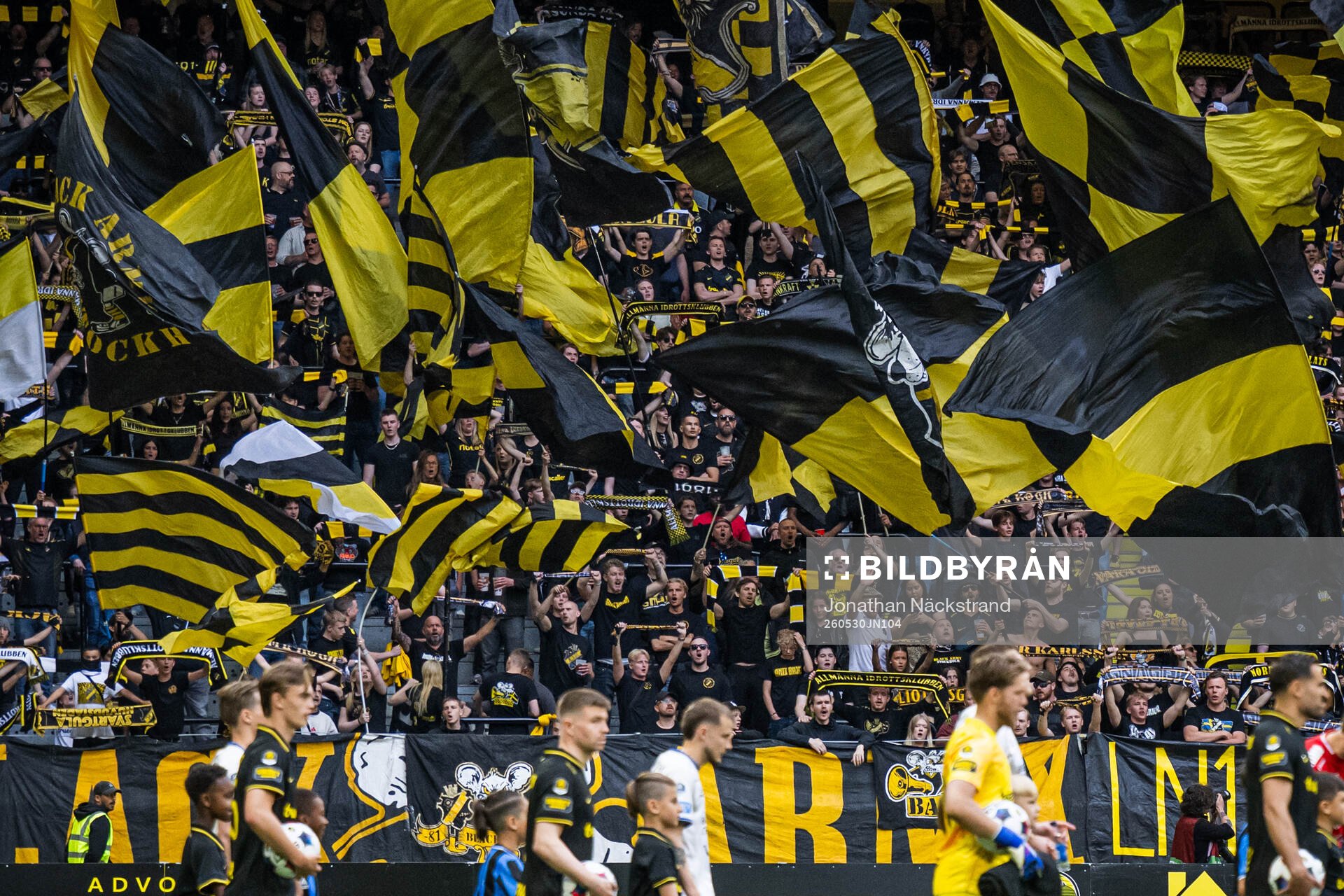 under fotbollsmatchen i Allsvenskan mellan AIK och Sirius