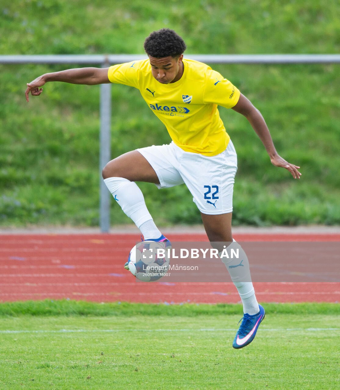IFK Malmös Marcus Grant i matchen i division 3 mellan IFK