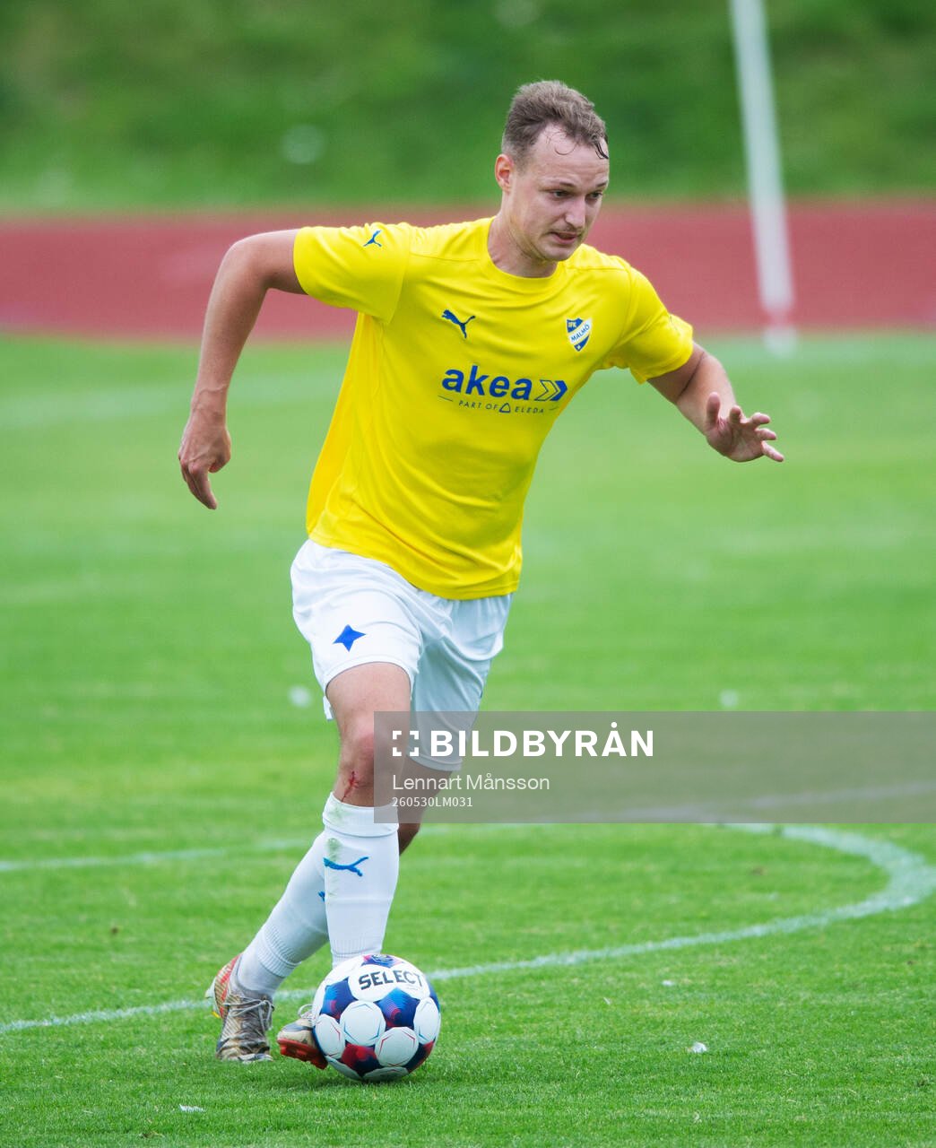 IFK Malmös Isak Sjögren i matchen i division 3 mellan IFK