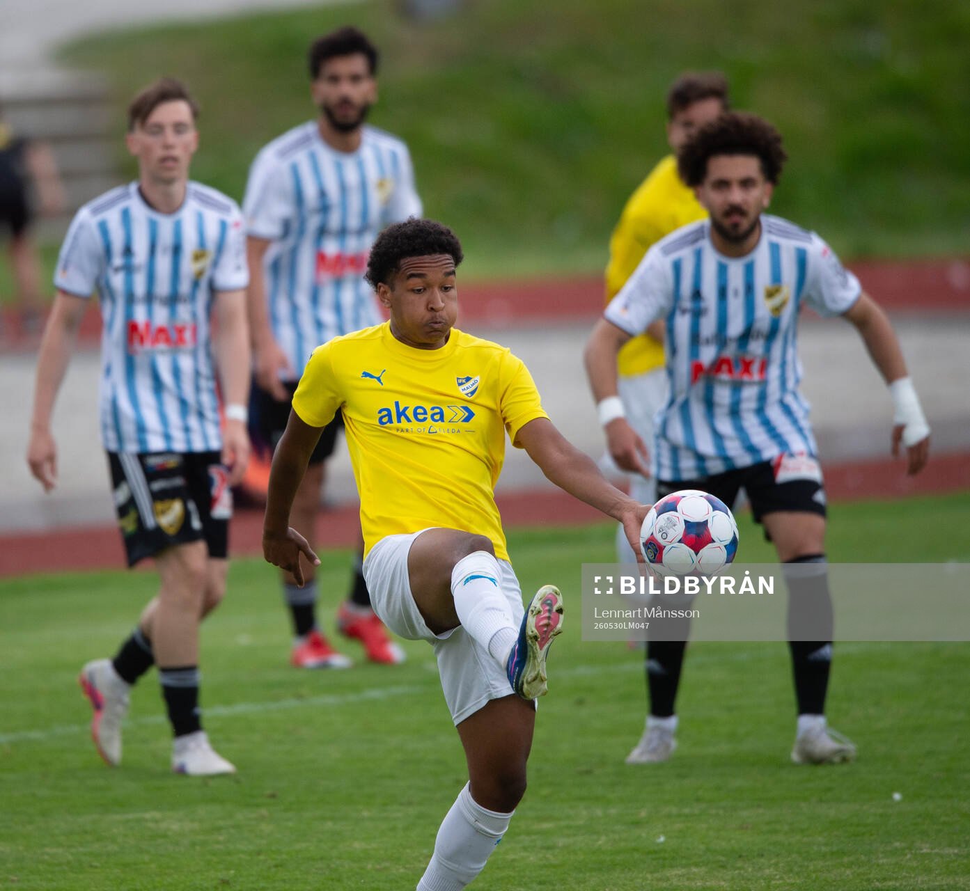 IFK Malmös Marcus Grant i matchen i division 3 mellan IFK