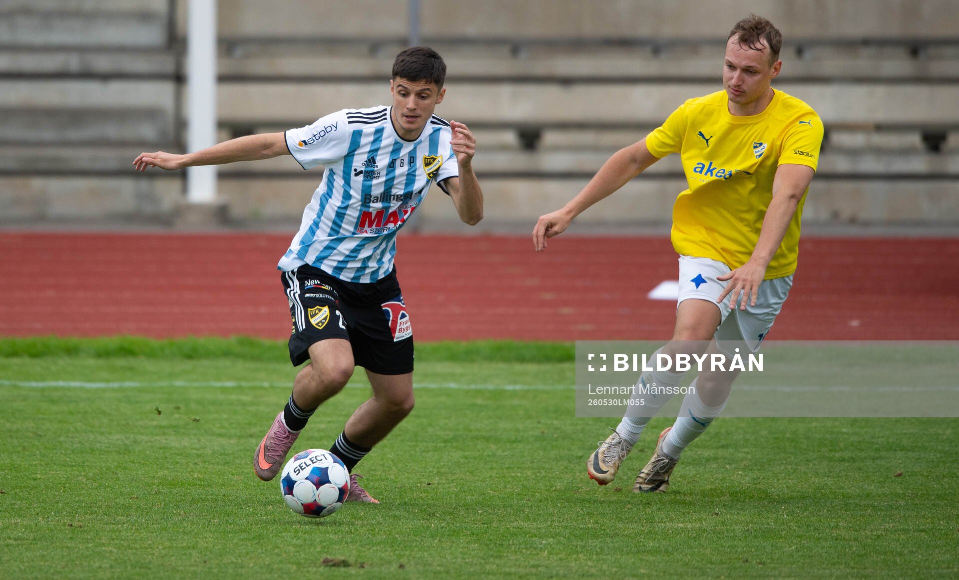 IFK Hässleholms Leon Shala i matchen i division 3 mellan