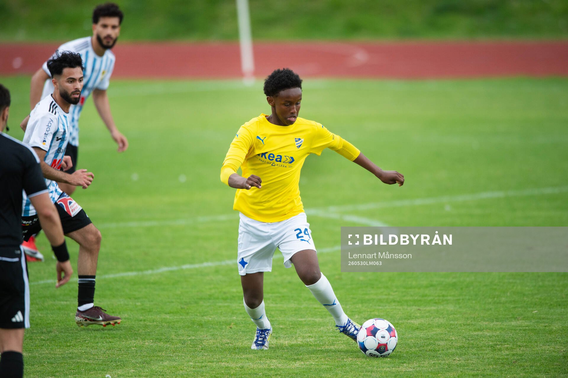 IFK Malmös Sakariya Adan i matchen i division 3 mellan IFK