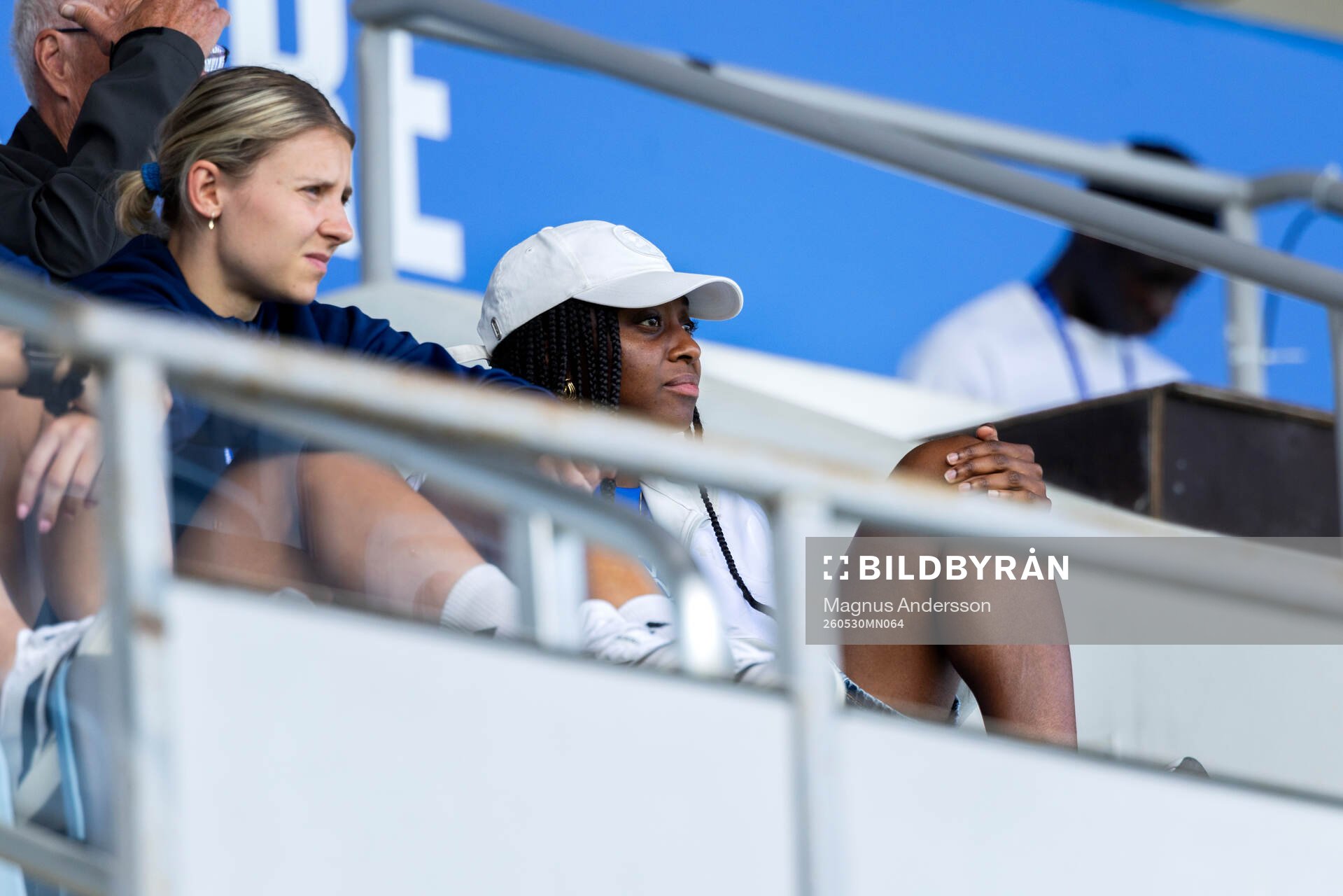 Maya Antoine på läktaren