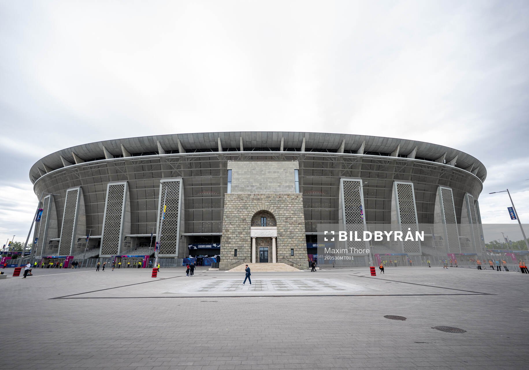 Exterior view over Puskas Arena