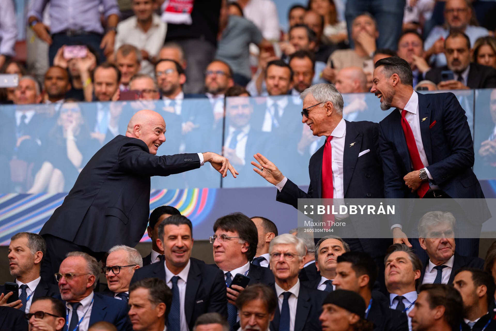 Gianni Infantino president of FIFA in the stands