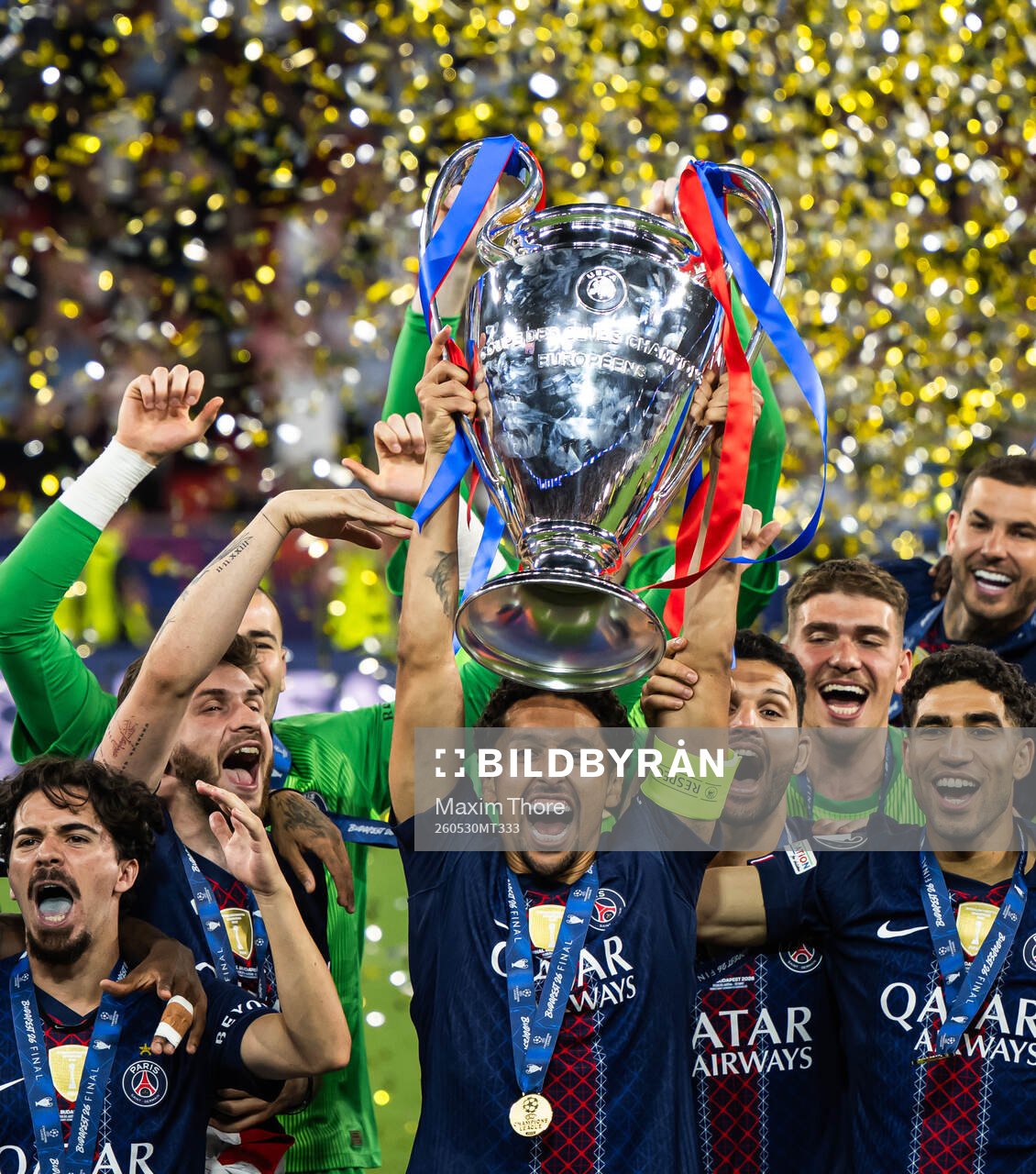 during the UEFA Champions League final match between Paris