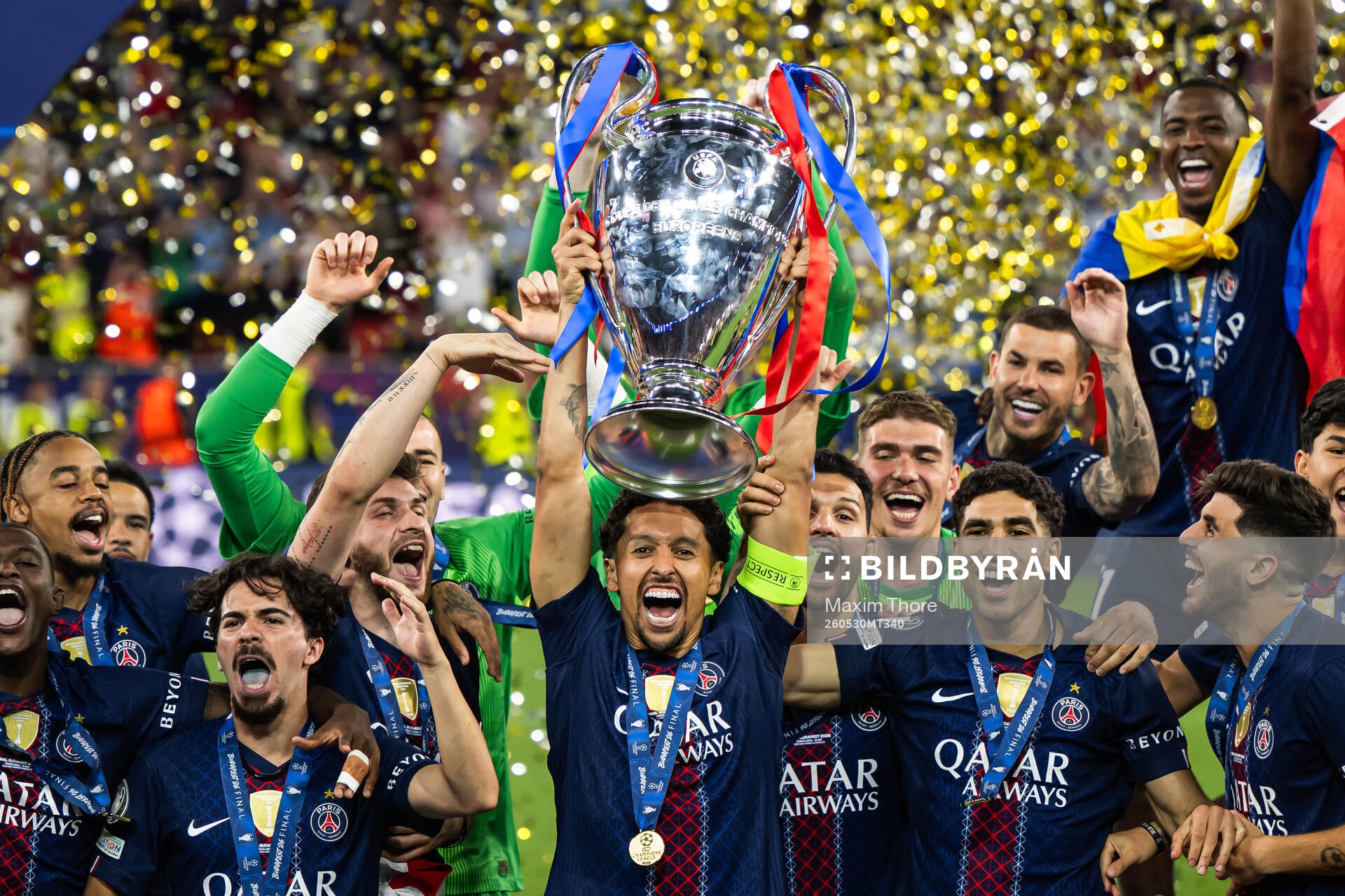 during the UEFA Champions League final match between Paris