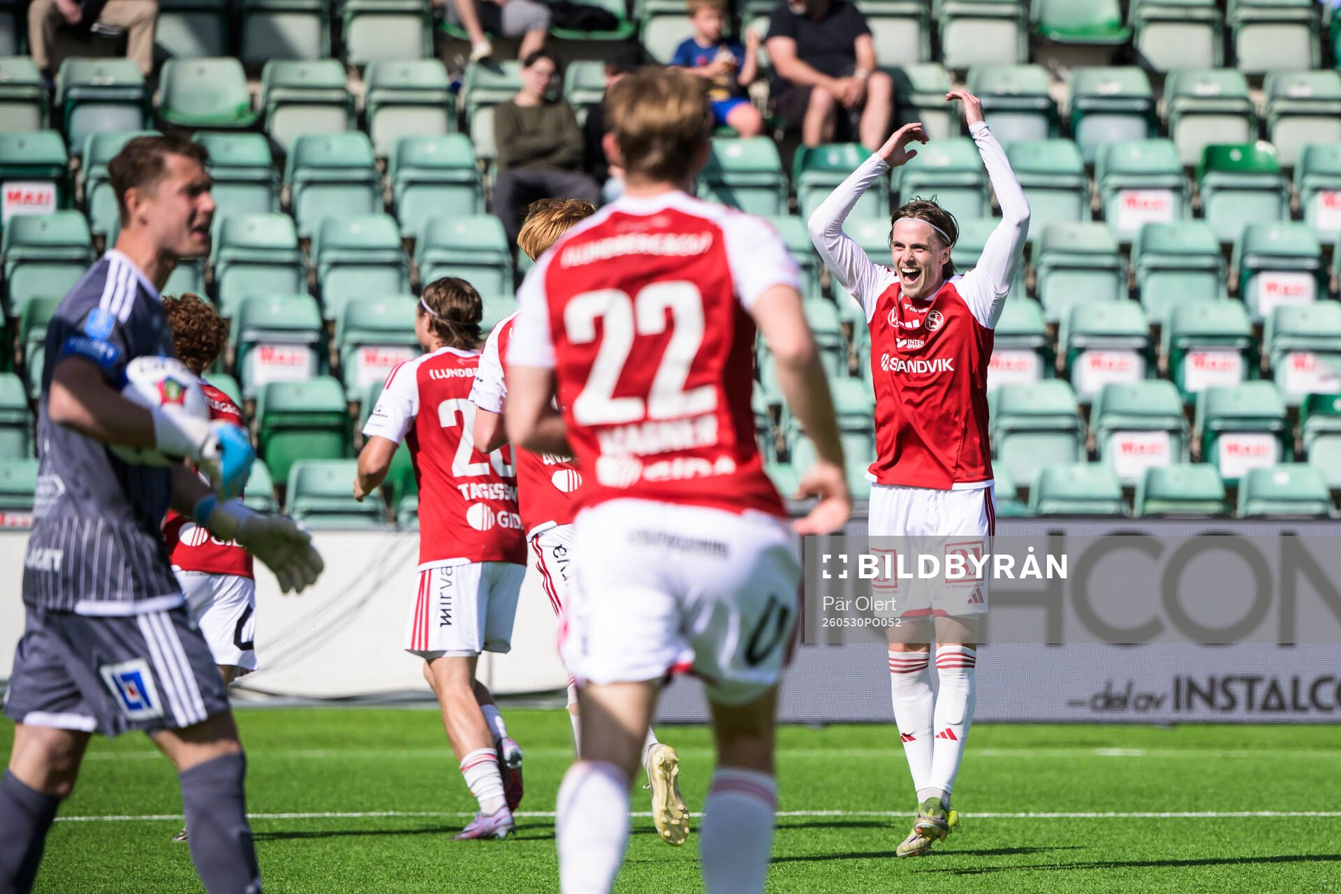 Sandvikens Johan Arvidsson jublar