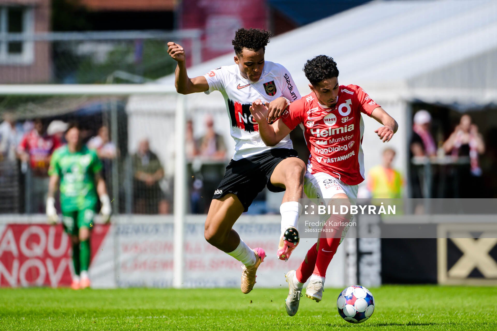 Brommapojkarnas Sion Oppong och Degerfors Elias Barsoum