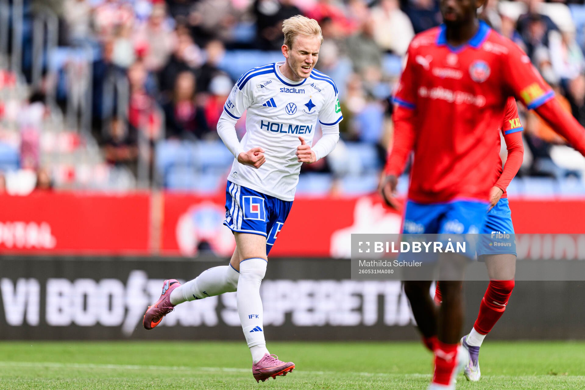 IFK Norrköpings Fabian Holst-Larsen jublar