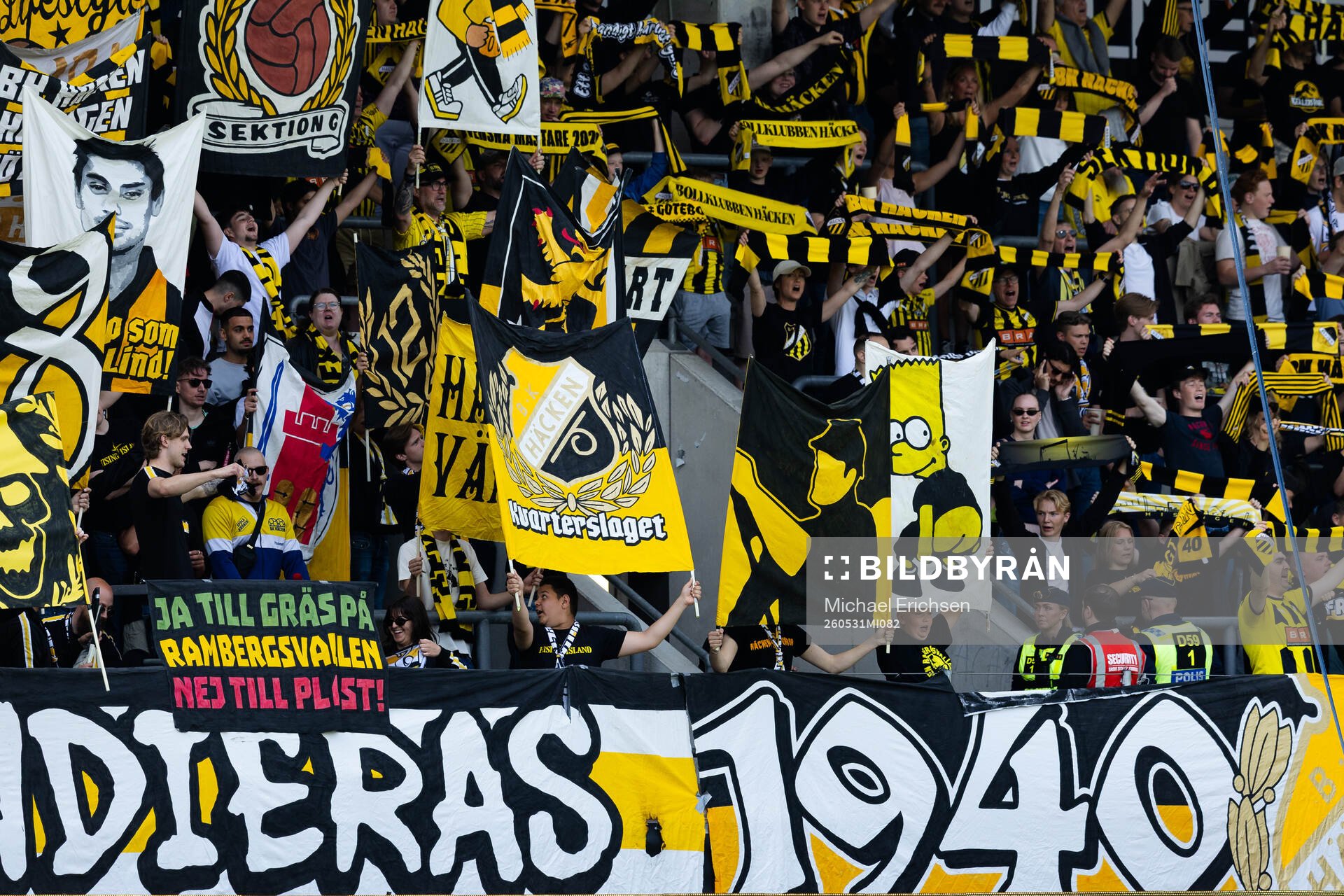 under fotbollsmatchen i Allsvenskan mellan Häcken och