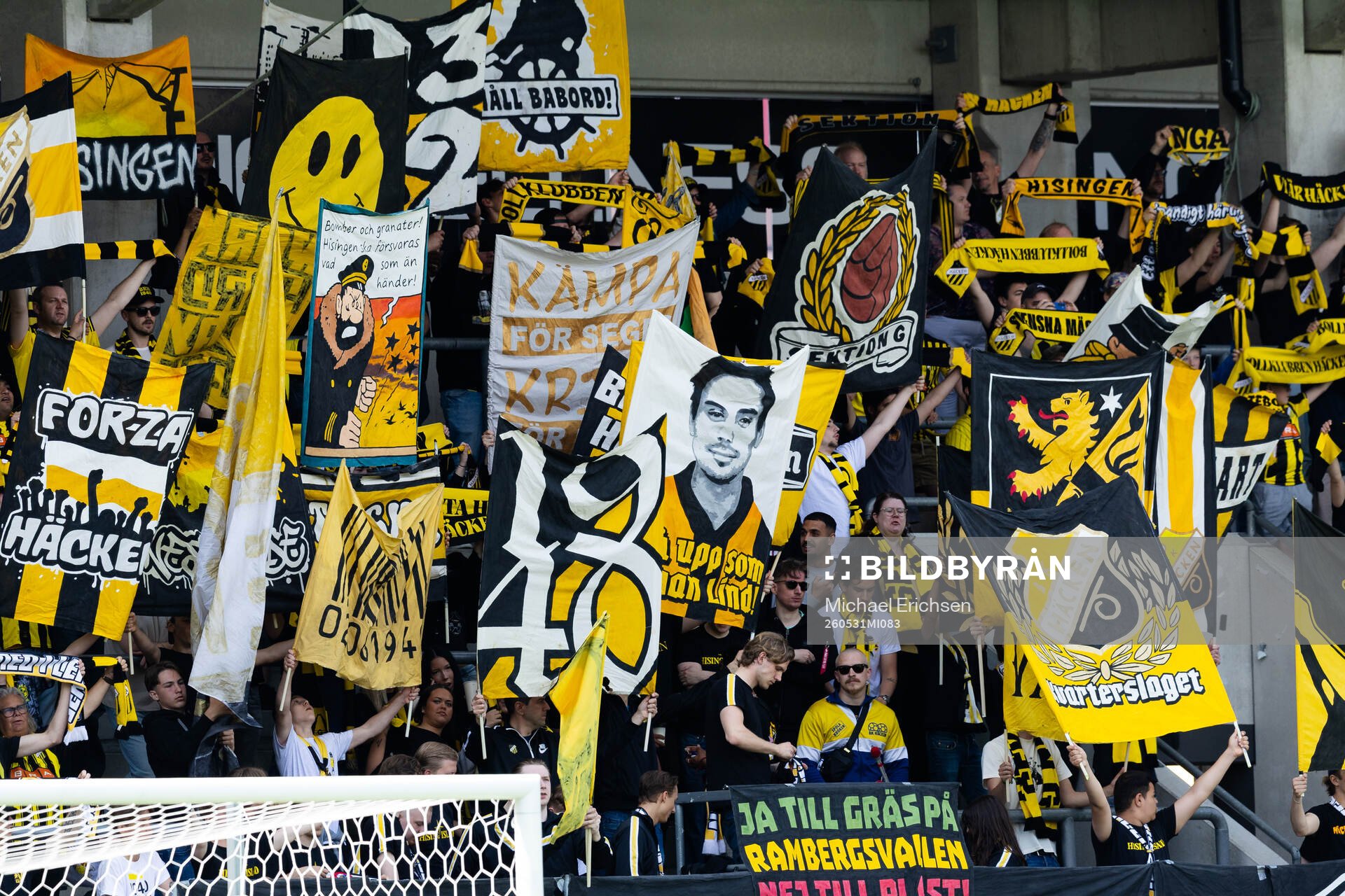 under fotbollsmatchen i Allsvenskan mellan Häcken och