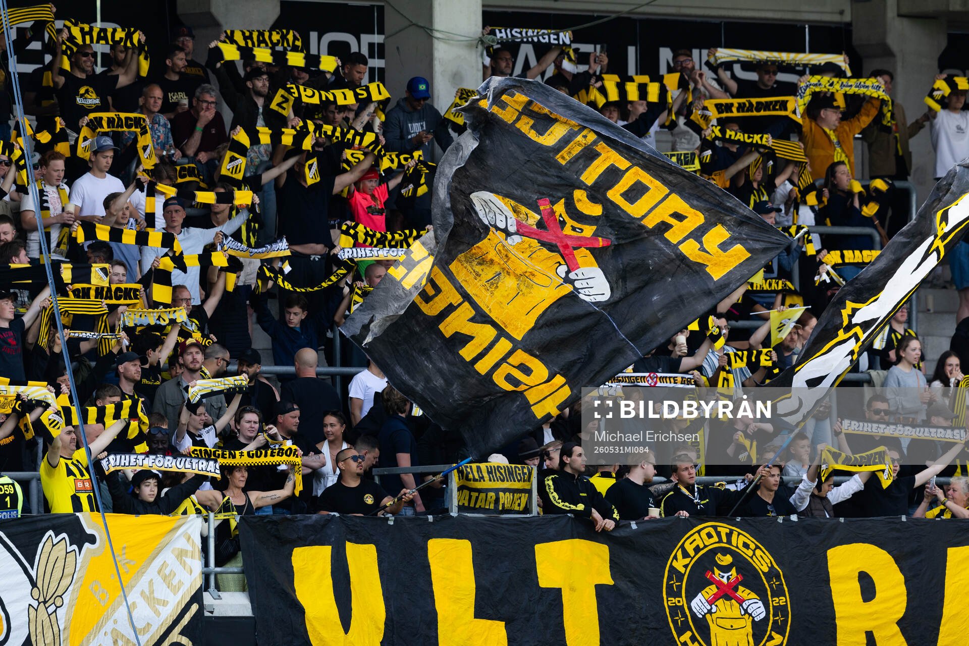 under fotbollsmatchen i Allsvenskan mellan Häcken och