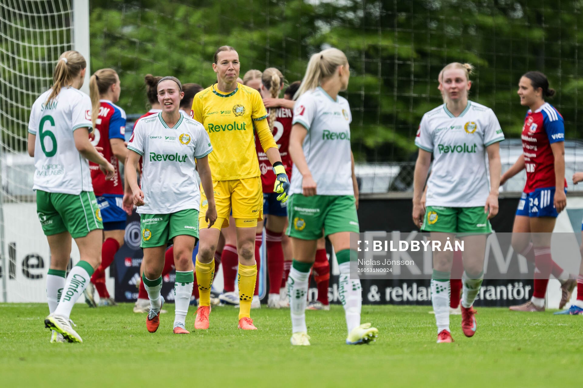 Hammarbys målvakt Melina Loeck deppar