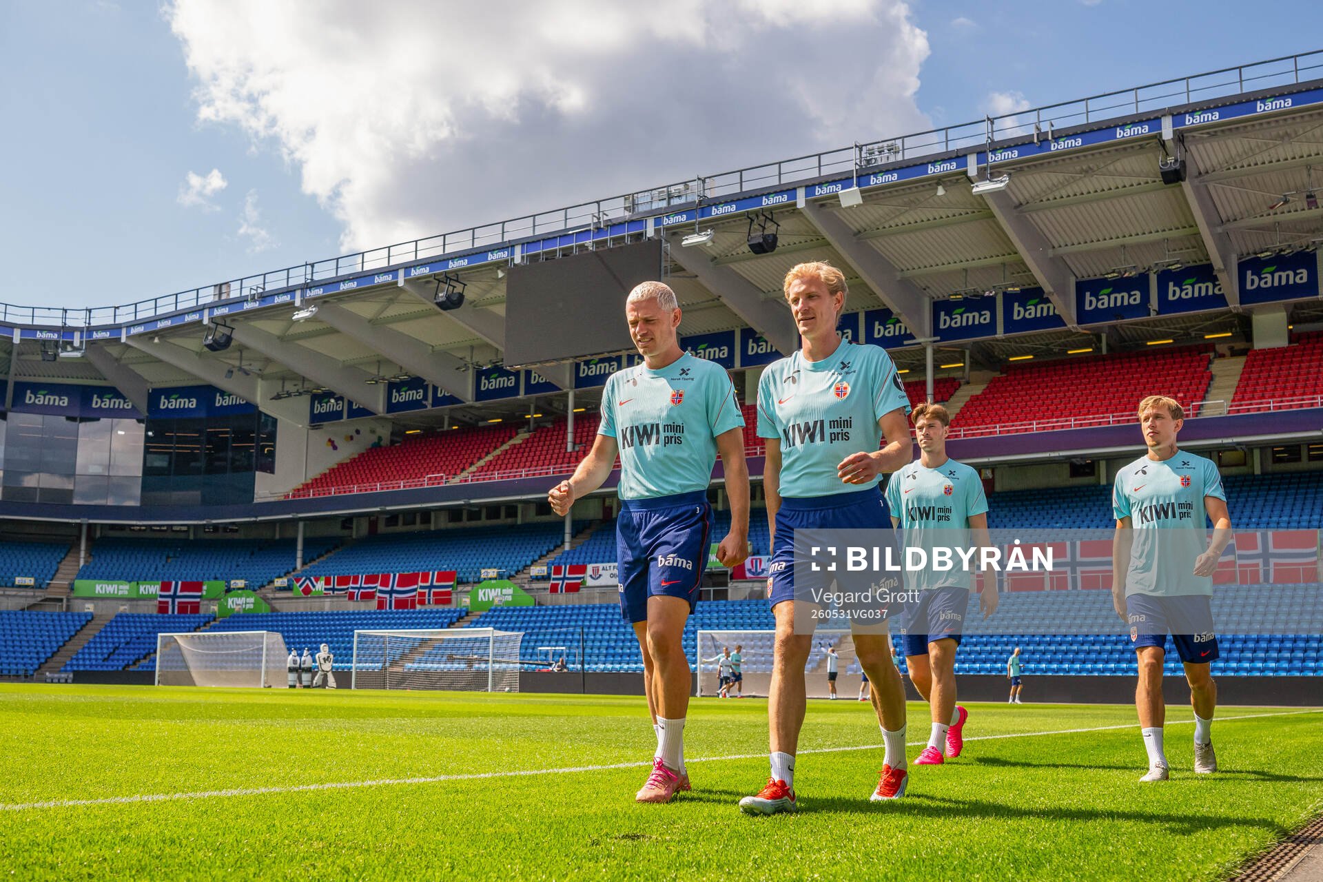 Julian Ryerson and Morten Thorsby of the Norwegian national